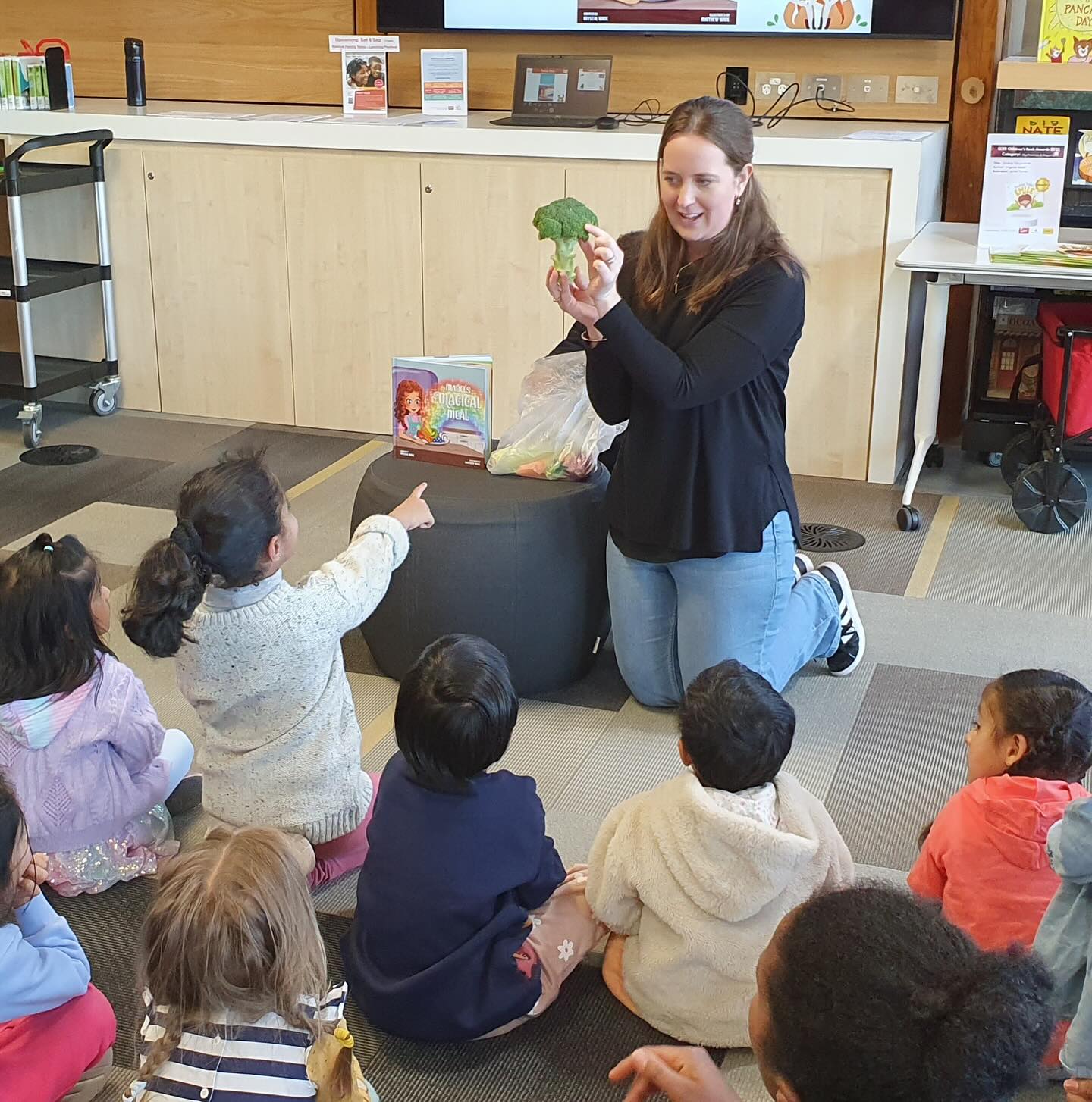 Over the weekend I was privileged to be part of the Melton Library Learning Festival 📚✨
I had the joy of reading Mabel’s Magical Meal to around 30 children. Together, we explored interactive questions about healthy eating 🥦🍎, enjoyed a touch-and-feel experience with real fruits and vegetables, and wrapped up the session with some colouring in 🎨.
A big thank you to Melton Library for having me — what a wonderful way to share the magic of stories and healthy habits! 💛
#MeltonLibrary #LearningFestival #MabelsMagicalMeal #HealthyEatingForKids #StorytimeFun #AuthorVisit