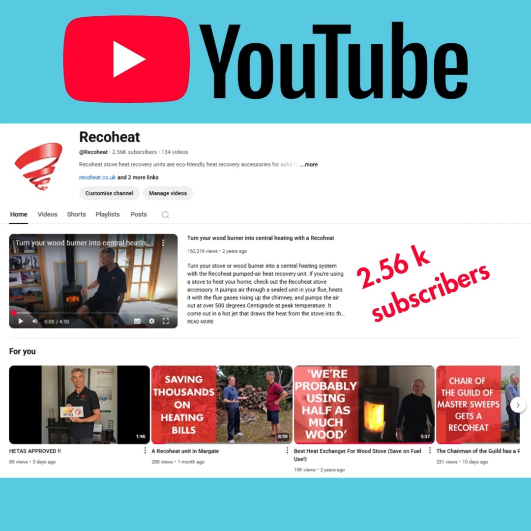2.56 k YouTube subscribers 🎉🔥
We can’t thank you enough for supporting Recoheat — from installers to stove lovers to our trade partners 👏🏽👏🏽
Our channel is packed with demos, installs, tips & stories from the Recoheat community 💡
Haven’t joined yet? Hit subscribe 👉🏽 YouTube.com/Recoheat
Here’s to more heat, less fuel, and growing together 🚀✨
#Recoheat #YouTubeCommunity #HeatRecovery #LogBurnerLife #InstallerNetwork #Milestone
