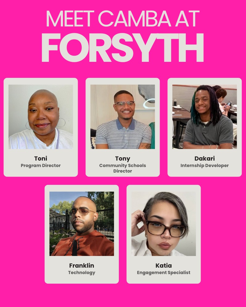 👋 Meet the CAMBA crew!
Program Director – Toni
Community Schools Director – Tony
Internship Developer – Dakari
Tech Specialist – Franklin
Engagement Specialist – Katia
Advocate Counselors - Rob, Xiomara, Anthony, and Liza
💰 Broke and you need a job?
💻 Need help logging in to your computer for the tenth time?
😀Need someone to hype you up?
🥫 Hungry?
🗂️ Need help staying on track in your academic journey?
They got you. No judgment. Probably snacks. Definitely vibes.
#CAMBA #Internships #snacks #broke #hypemeup #comuunityschools #technology #Advocatecounselors #forsythsatelliteacademy #highschool #transferschool #nyc #nycpublicschools #consortiumschools #nojudgement #goodvibes