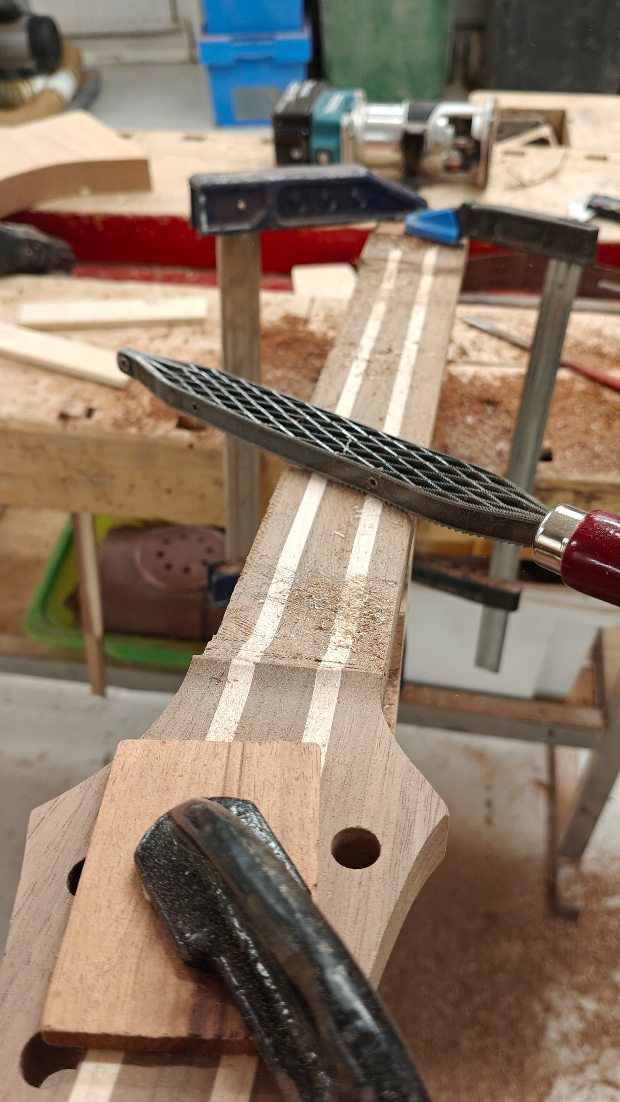 Building the monstrous 8-string, part 4. Neck carving❤️ this was very different. The sheer size of the neck, the material, and the one-pieceness of it. It was really rewarding when the dust settled for sure🤘🏼
#ipguitars #8string #luthier #guitarbuilder #guitarbuilding #neckcarving #extendedrange