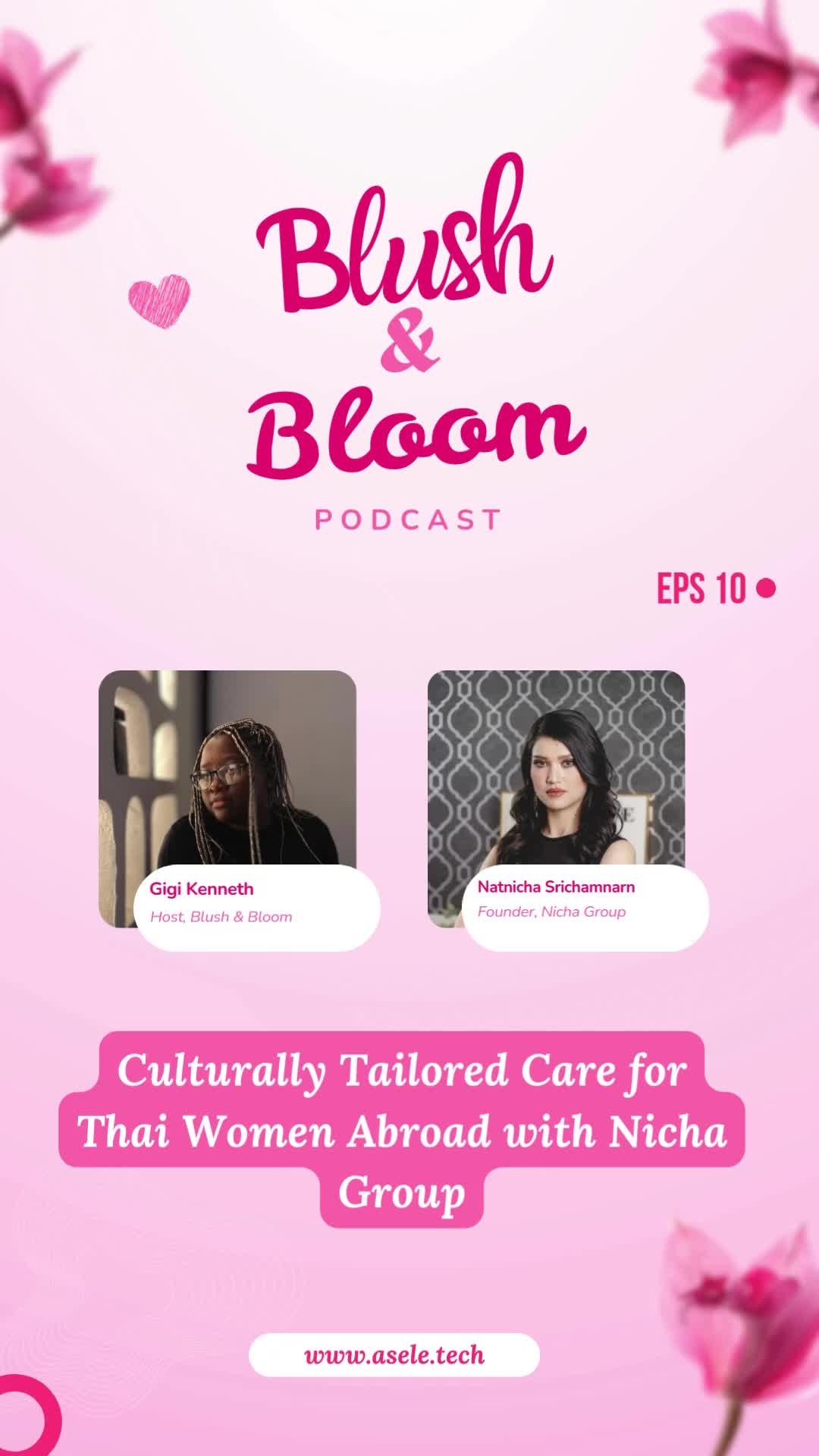 Who looks after the women who look after everyone else?
In this episode of Blush & Bloom, @gigi_kenneth speaks with Natnicha Srichamnarn, founder of @nichagroup, about her journey creating wellness solutions for Thai women living abroad.
Together, we talk about:
💜 Why immigrant women often suffer in silence with their health
💜 How trust is built within diaspora communities
💜 The overlooked reality of postpartum depression for new moms far from home
💜 Why culturally tailored care is essential, not optional
Her story is a powerful reminder that health isn’t one-size-fits-all — and that community can be medicine too.
🎧 Watch Episode 10 on YouTube, or listen on Spotify and Apple Podcasts.
#WomensHealth #DiasporaCare #ImmigrantVoices #PostpartumHealth #BlushAndBloomPodcast