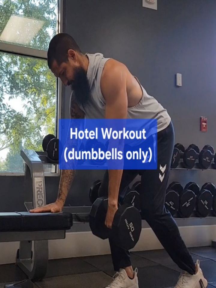 Another road trip = another hotel gym.
.
Not always ideal for my workouts, but good enough to get the work in.
.
Did some high volume work (more repetitions) today since the weights only went up to 50 lbs.
.
Save it for the next time you need something short and sweet on the road🫱🏻🫲🏼
.
1A. Single-arm rows. 5x20 each.
1B. DB RDL. 5x25.
.
2A. Renegade rows. 5x10 each.
2B. Single-leg RDL. 5x15 each.
.
3A. Hip thrust. 5x25.
3B. Concentration curls. 5x15 each.
.
.
Walk The Talk.
.
.
.
#WalkTheTalk #KeepGrindin #iam1stphorm #pullday #legday #backday #backworkout #backworkouts #workout #workouts #fitness #fitmen #fitnessmen #beardgang #beardedathlete #beardedfitness #beards #athlete #athletetraining #athletedevelopment #athleticdevelopment #athleticpotential #gymworkout #gymworkouts #hotelworkout