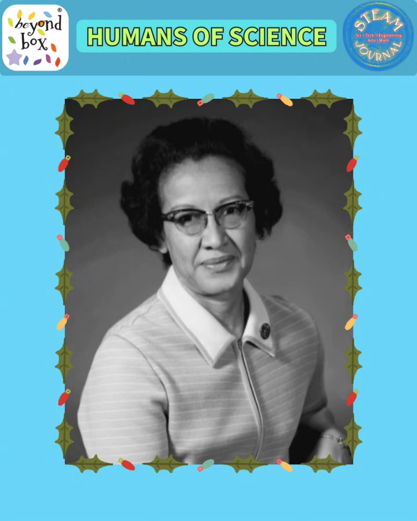 Meet Katherine Johnson - the groundbreaking mathematician who helped launch astronauts into orbit! 🚀 Delve into "Humans of Science" and discover how her innovative spirit continues to influence young thinkers worldwide. Are you up for solving challenges like Katherine?
#HumansOfScience #KatherineJohnson #STEMinspiration