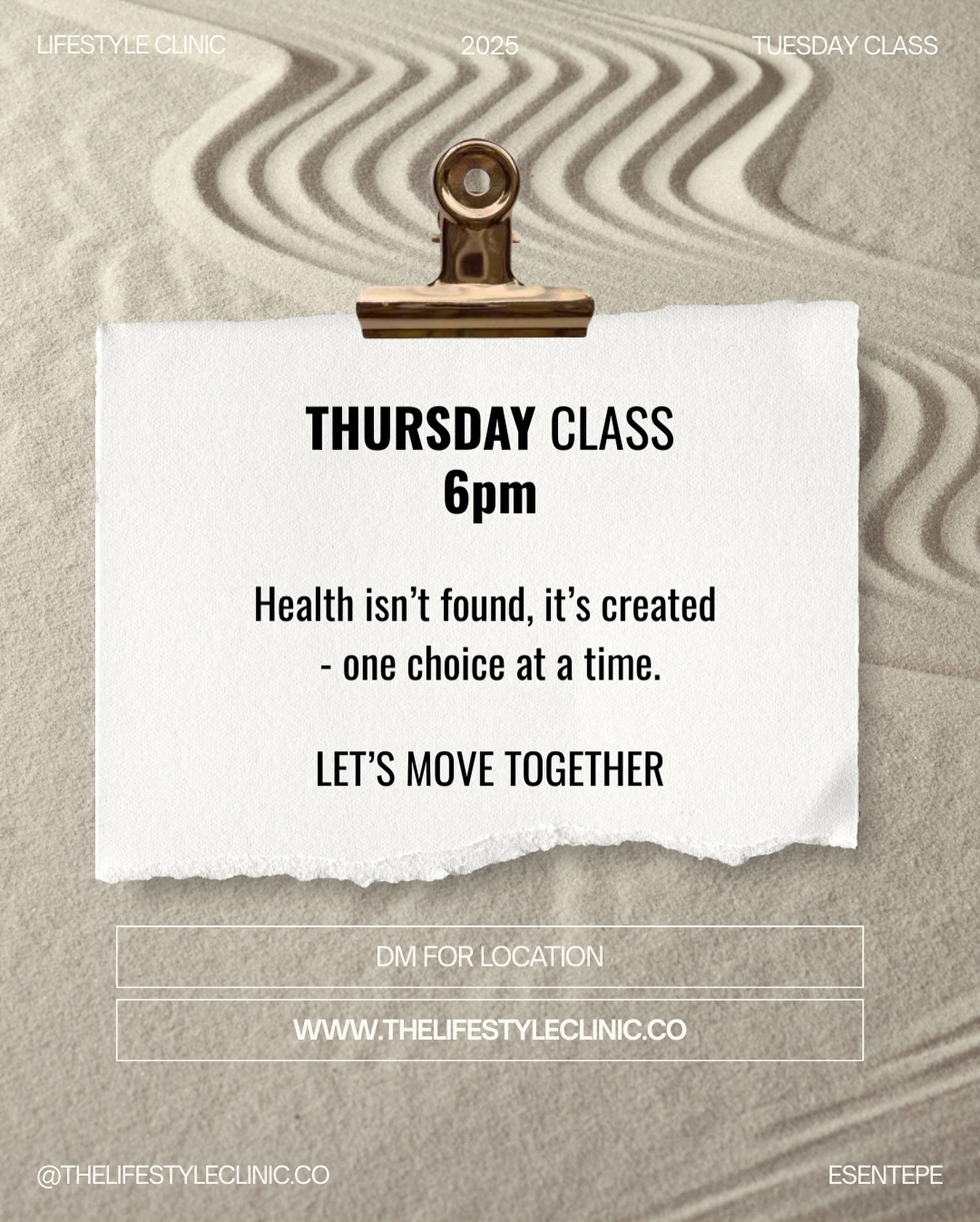 Attention LOCALS!
THURSDAY Class 💪🏼
Weight loss, type 2 diabetes reversal or simply want to work those muscles while having fun?
All ages, all fitness levels - join us today at 6pm at Lifestyle Land.
Health isn’t found, it’s created - one choice at a time.
First Class is FREE ✔️
DM for location.
Cannot wait to see you there 🤍
______
#weightloss #diabetesreversal #fitnessfun #healthycommunity #lifestylechange #esentepe #lifestyleclinic #diabetestype2