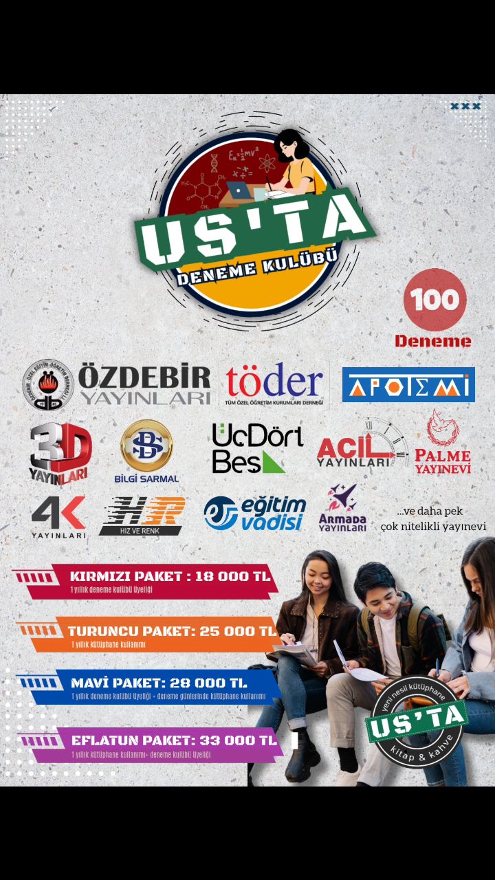 US'TA KÜTÜPHANE kitap & kahve
Selanik Caddesi No:17 Kızılay
#Tyt #ayt #aytdeneme ##kızılay
#kütüphane #ankarakutuphaneleri #ankaraetkinlikleri #yks2026tayfa #yeninesilkutuphane #ustakutuphane #kizilaydakutuphane #yks #ankaradaderscalismaortami #kafekütüphane #ustakütuphane #millikütüphane #milletkütüphanesi #ankara #ankarakutuphaneleri