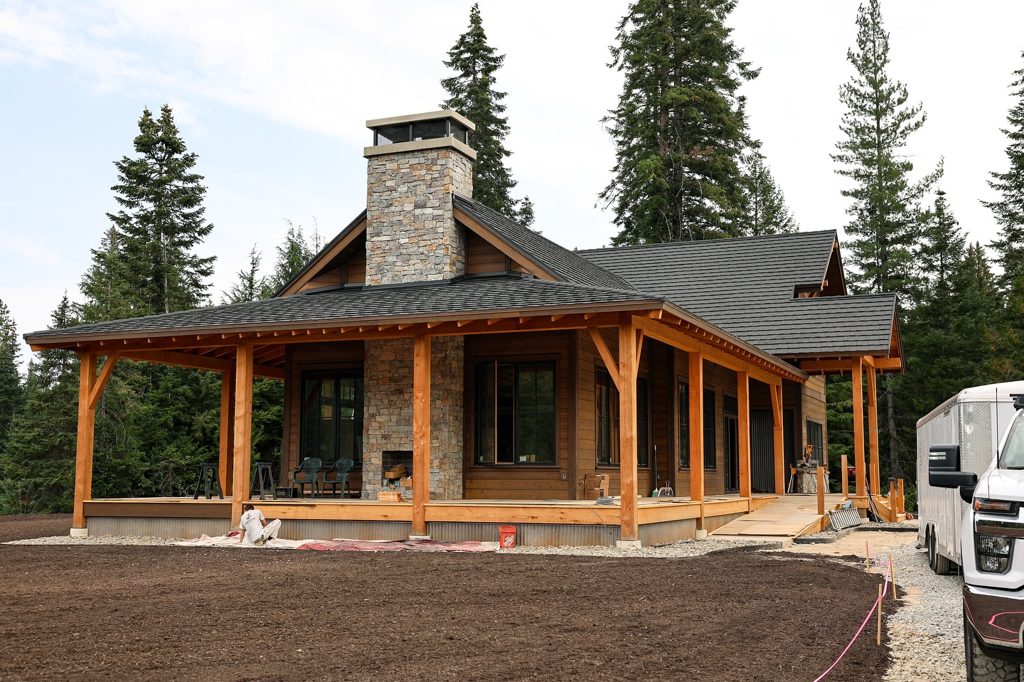 🌲Progress update🌲
This mountain retreat is starting to reveal its character — from the warm timber beams and stone fireplace to the mix of rich dark cabinetry and a bold green kitchen island. Every detail is designed with comfort, gathering, and the beauty of the surroundings in mind. Homes like this aren’t just built, they’re crafted to be lived in and loved for generations. 🏔️🏡
#CustomHome #MountainRetreat #NorthIdahoLiving #Craftsmanship #BuildingDreams #LuxuryCabin #CabinInTheWoods #TimberFrame #RusticDesign #ModernRustic #MountainHome #IdahoHomes #CustomBuilder #HomeInspiration #InteriorAndExterior #HouseGoals