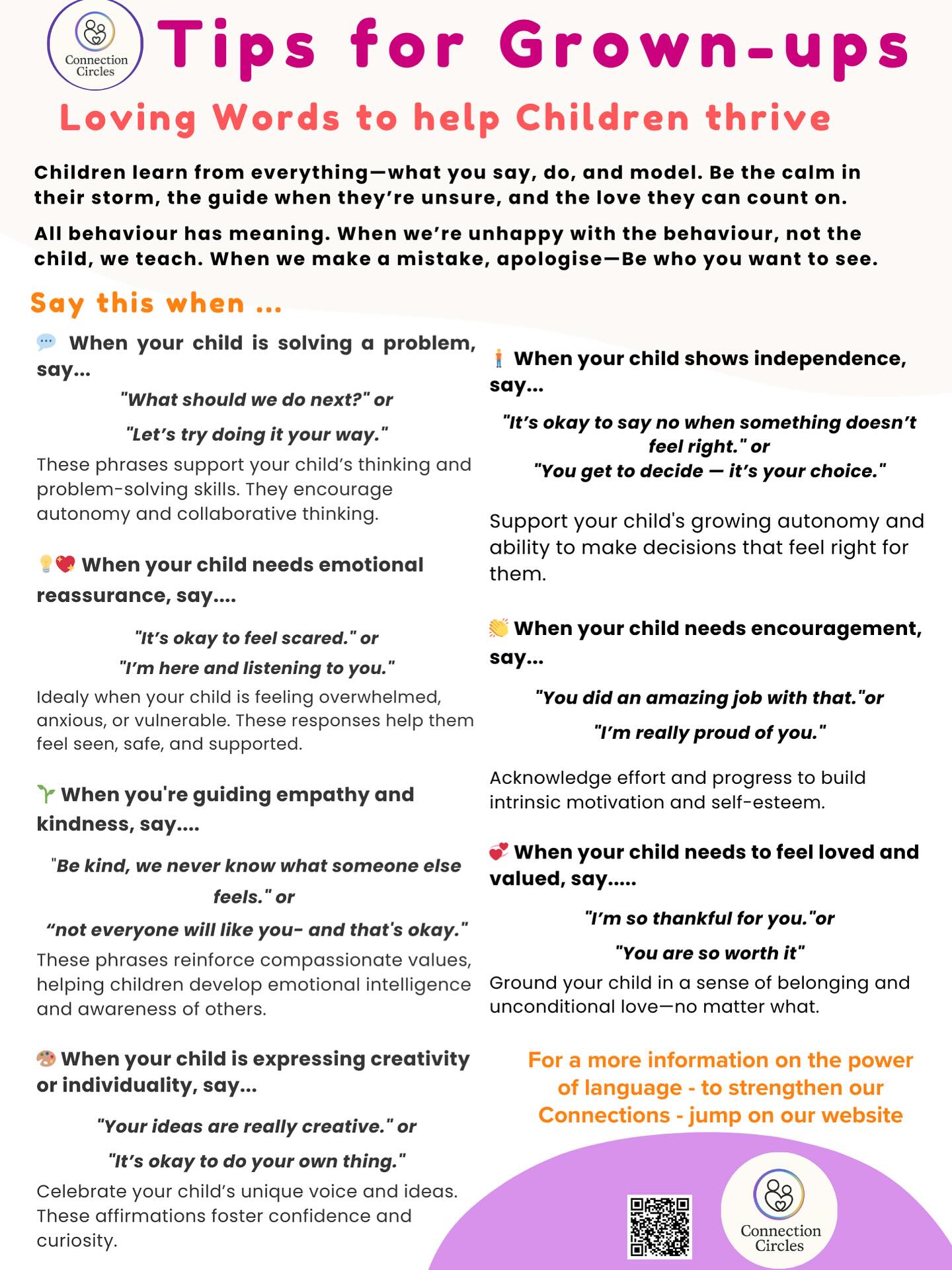 What can you say - responses that can support- nothing is better then connection, I am here and I want to know #connectionmatters #connectionovercorrection #connectioniskey #whattosay #nevertoolate #connectioncircles #whatisay #maketheconnection #emotionalintelligence #emotionalregulation #kidsmatter #letsstartagain