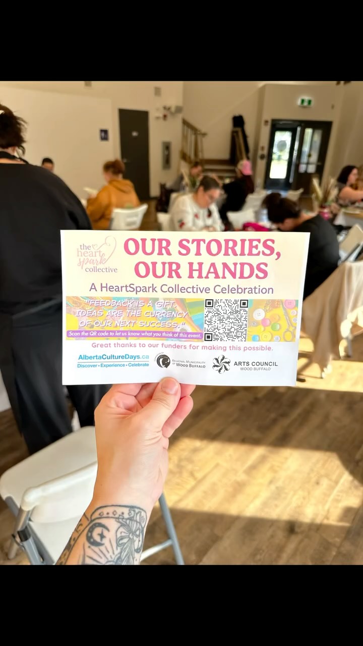 ✨ The HeartSpark Collective’s Our Stories, Our Hands was a day of creativity, connection, and community.
The room was filled with women who showed up vulnerably and authentically, offering stories of wisdom, strength, and belonging.
💫 Learn more about upcoming HeartSpark gatherings through @theheartsparkcollective
Nourishments provided in partnership with:
@cussbakery 🍰 (so darn good!)
With many thanks also to:
@artscouncilwb & @rmwoodbuffalo for partnering with @heartsparkwithholly to put on this amazing full day event! ♥️ #YMMArtstogether