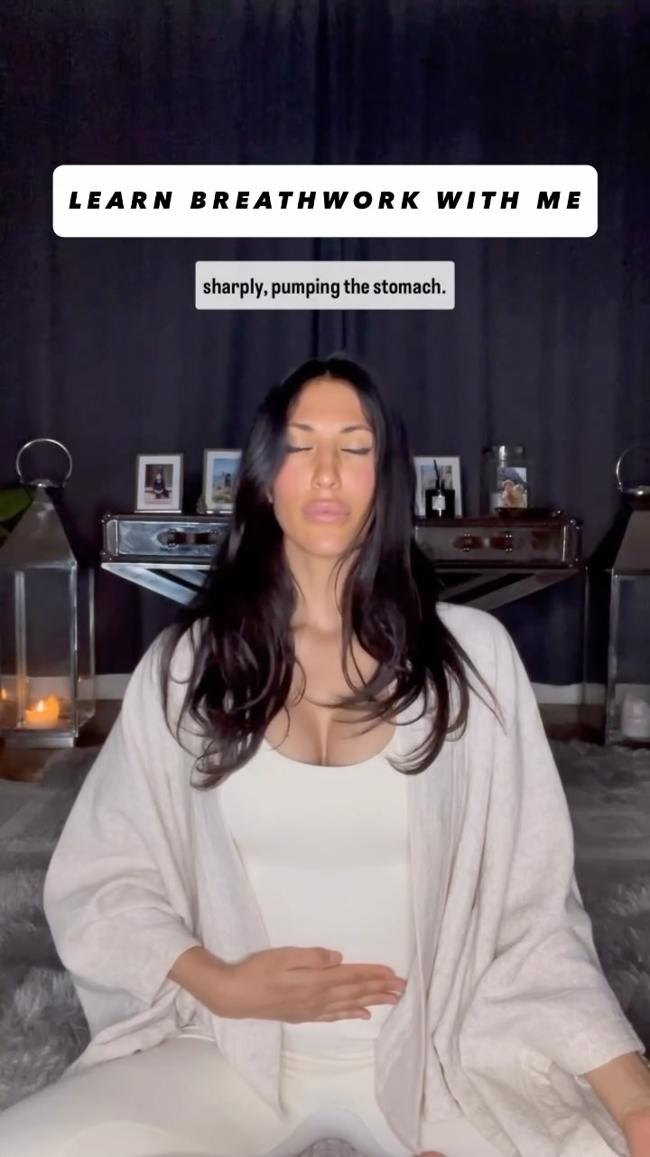 Learn Breathwork with me: This is called Kapalbhati Pranayama and it’s from Hatha Yoga!
Skull Shining Breath (Kapalbhati) in 3 Steps:
1. Sit up straight, shoulders away from your ears.
2. Breathe softly through the nose on the inhale.
2. Exhale sharply through the nose on the exhale, pumping the stomach. Belly should go in and up.
Let me know your thoughts in the comments below and let’s keep the conversation going! @kimreartedesantiago