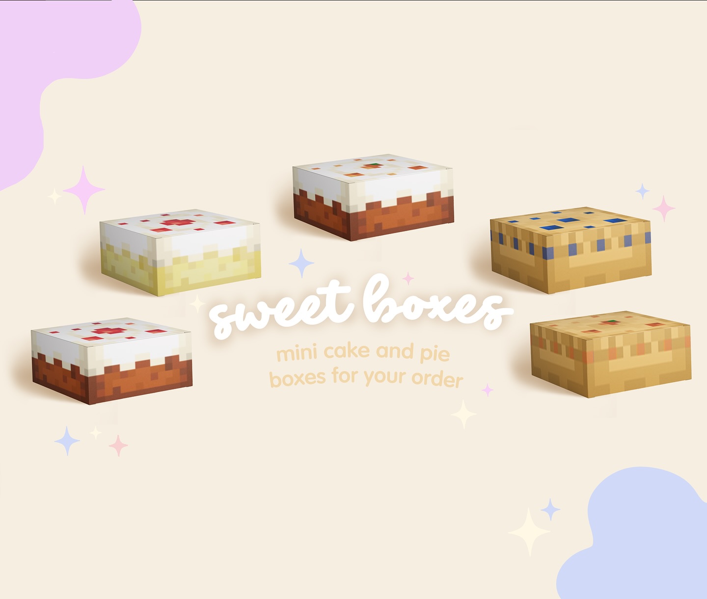 Sweet mini boxes Collection 🍰✨
Don’t know what gift to give your friend, partner or sister? Yes! Cake 🎂
You can also combine the new products with other products in the shop, you can pack a tote bag, a couple keychains and pins into this mini box. 🎀💖
If you already have an order on my shop and would like to add box for your order but don’t want to pay double postage! 📦 Write me in DMs with your order number and you will get a special code. 🫶
#cake #couple #love #pixel #pixelart #bday #pie #gift #box #card #birthdaylove #birthdaycake #game #games #gamer #cute