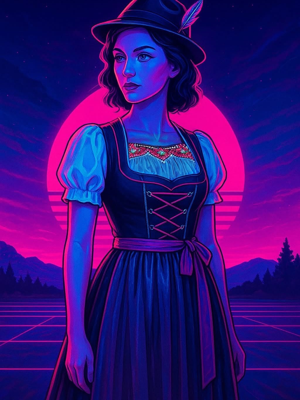 🚀✨🍺 Transformation time, meine Freunde! ✨🚀
This Oktoberfest, I’m not just rocking a dirndl—I’m glowing in full Synthwave German Magical Girl mode ⚡💖💜. Neon lights meet Bavarian vibes, and every sparkle is powered by faith, 80s nostalgia, and that retro dreamwave energy. 🌌
From the glowing sash of Truth to the boombox familiar blasting synth hymns, the transformation is real—and it’s so totally rad. 🎶💿
🌟 Prost to the future-past! 🌟
#Synthwave #Dreamwave #Oktoberfest2025 #NeonDirndl #MagicalGirlTransformation #RetroSonya #Faithwave