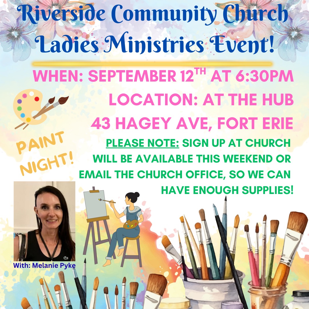 To all our Riverside Ladies who have signed up for this Friday's Paint Night with @melpykeart we look forward to seeing you!