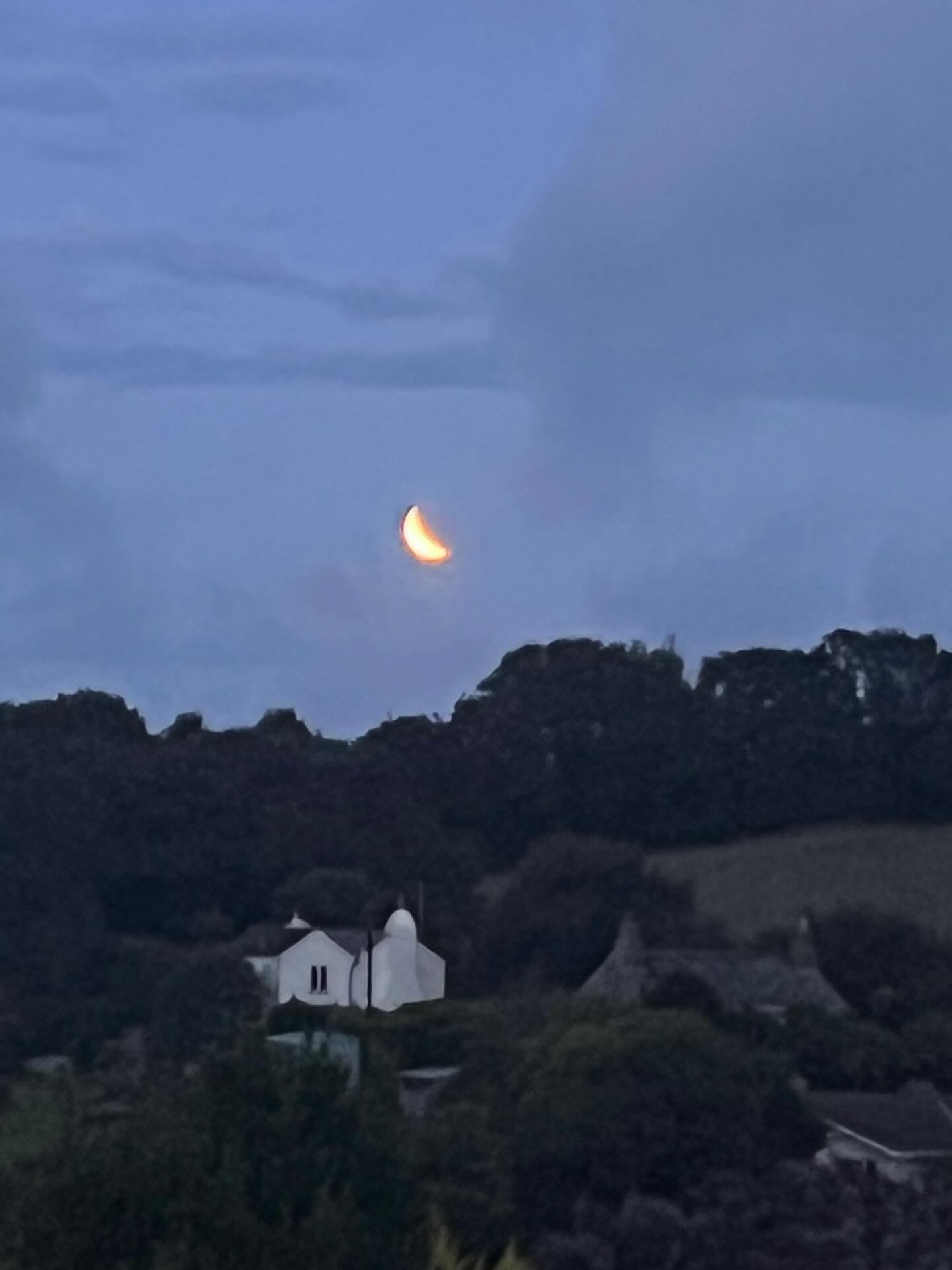 Partial lunar eclipse just visable🌙 #berylscampsite #lunareclipse #bloodmoon