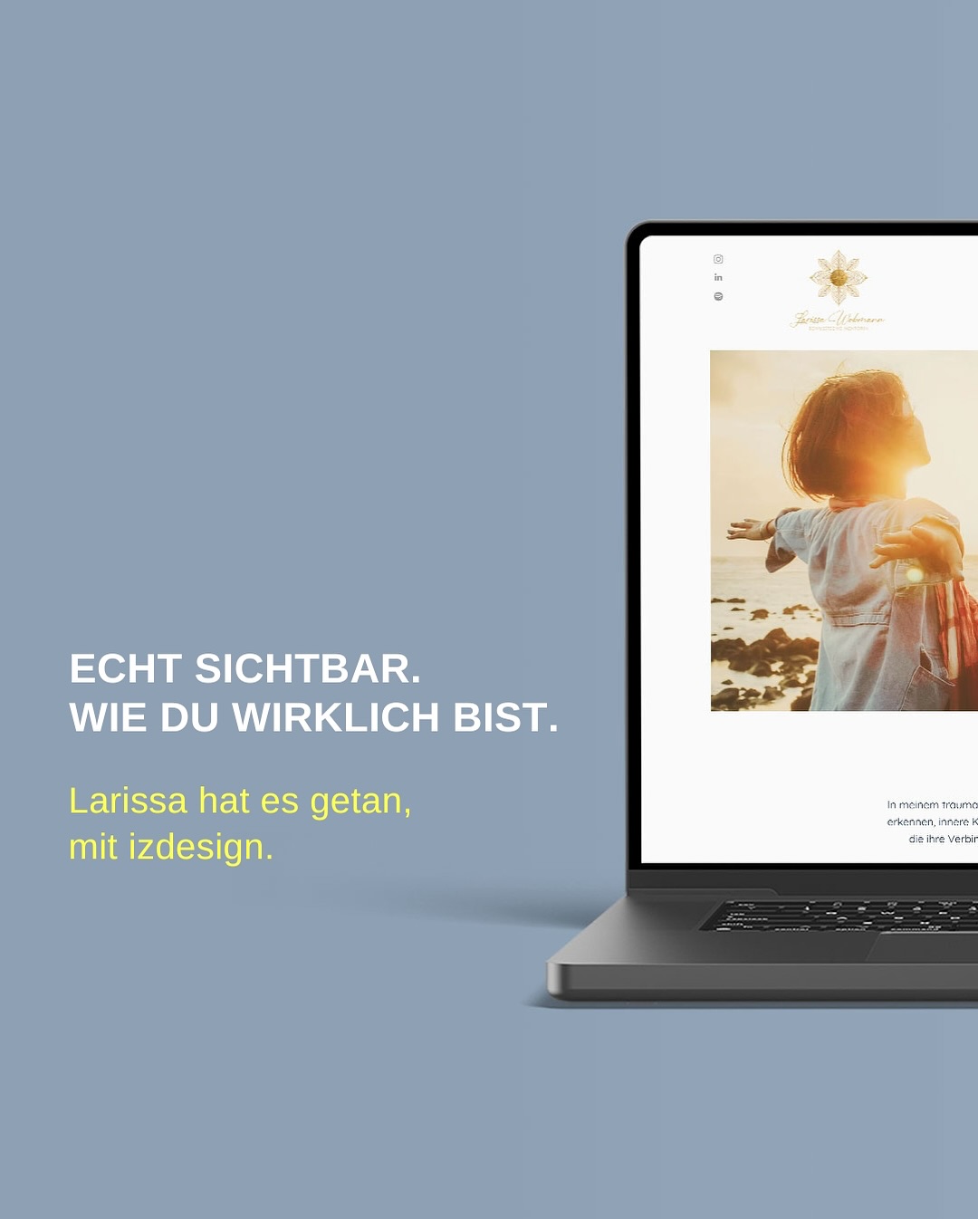 Du schaust zu.
Du überlegst.
Du wartest vielleicht noch auf den „richtigen Moment“.
Aber was, wenn es den gar nicht braucht?
💬 Larissa hat es auch getan!
Sie hat einfach gespürt:
„Ich will mich zeigen… echt, präsent, sichtbar.“
✨ Ich durfte sie dabei begleiten.
Nicht nur als Webdesignerin,
sondern auch mit dem Blick einer Kundin.
🫶 Ich weiss, was es heisst,
sich wirklich sichtbar zu machen…
trotz Zweifeln, trotz diesem „Bin ich schon soweit?“.
🌐 Entstanden ist ein Webdesign,
das nicht nur gut aussieht,
sondern sich anfühlt wie sie.
🔥 **MUTIG. SICHTBAR. UNVERWECHSELBAR.**
💡 Und mit jedem Klick auf ihrer Website, wird ihre Präsenz stärker und sichtbarer!
Diesen Raum gestalte ich auch für dich!
🎭 Diese Bühne, die dich trägt.
✨ BIST DU DIE NÄCHSTE?
Vielleicht spürst du es längst.
📩 Dann tu es. Schreib mir eine DM.
@larissa_bewusstseinsmentorin