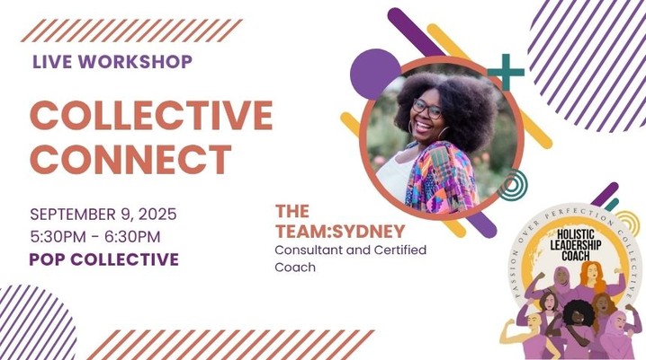 ✨Community. Clarity. Celebration.✨
Collective Connect is our monthly virtual gathering for bold women ready to lead with authenticity. Whether you’re a POP Collective member or simply curious, this is your chance to:
⭐ Build authentic connections with other women leaders
⭐ Get the latest community updates & opportunities
⭐ Meet one of our expert coaches
⭐ Share your voice in a safe, empowering space
🗓 September 9, 2025
🕠 5:30–6:30 PM MT
📍 Free & open to all
💜 Reserve your spot: https://CollectiveConnect.eventbrite.com
#CollectiveConnect #POPCollective #WomenWhoLead #CommunityOverCompetition #CitrineUnlimited #PassionOverPerfection