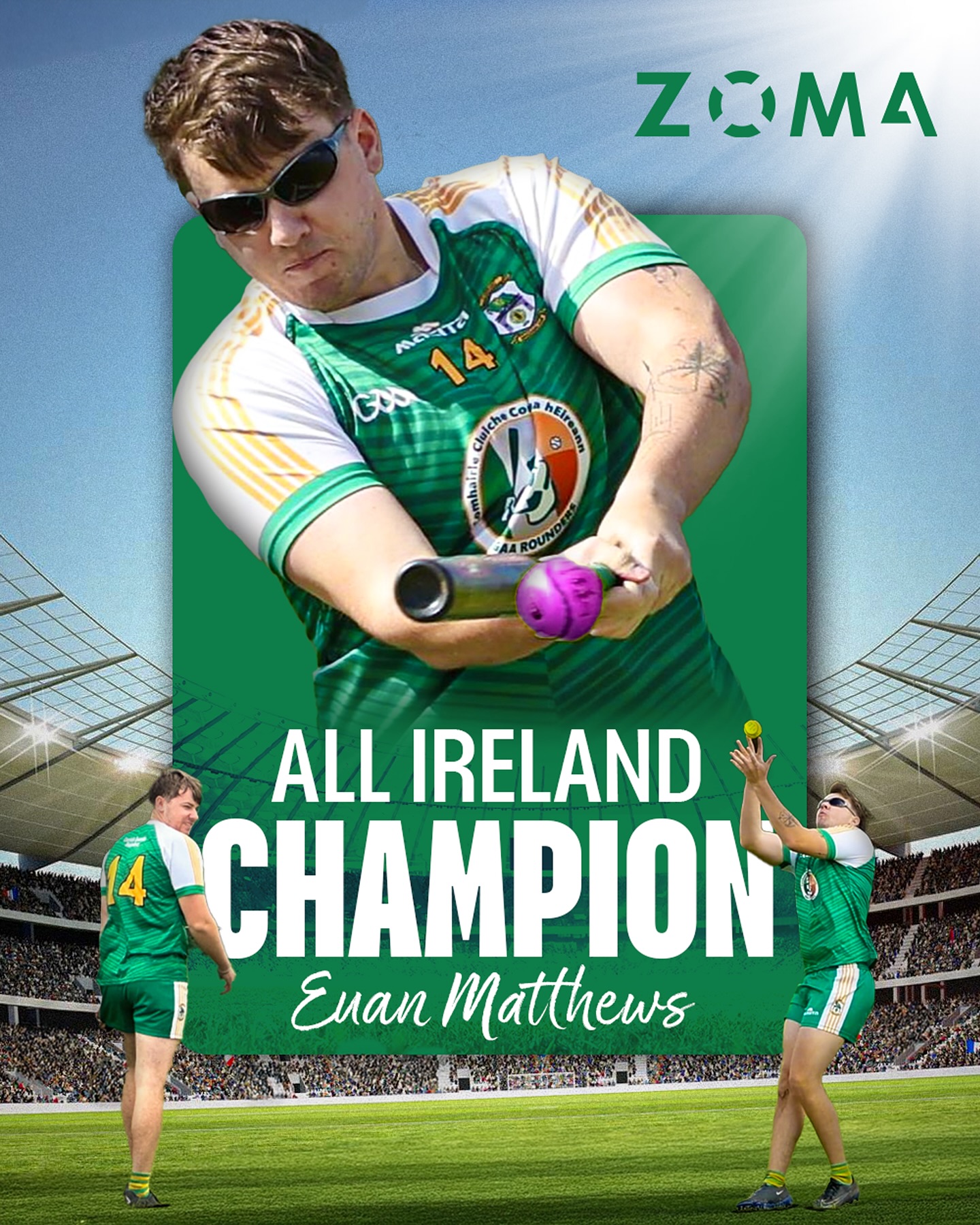 💚 A massive congratulations to one of our own Euan Matthews on winning the All-Ireland Rounders Senior Championship with Carrickmacross Emmets Rounders yesterday.