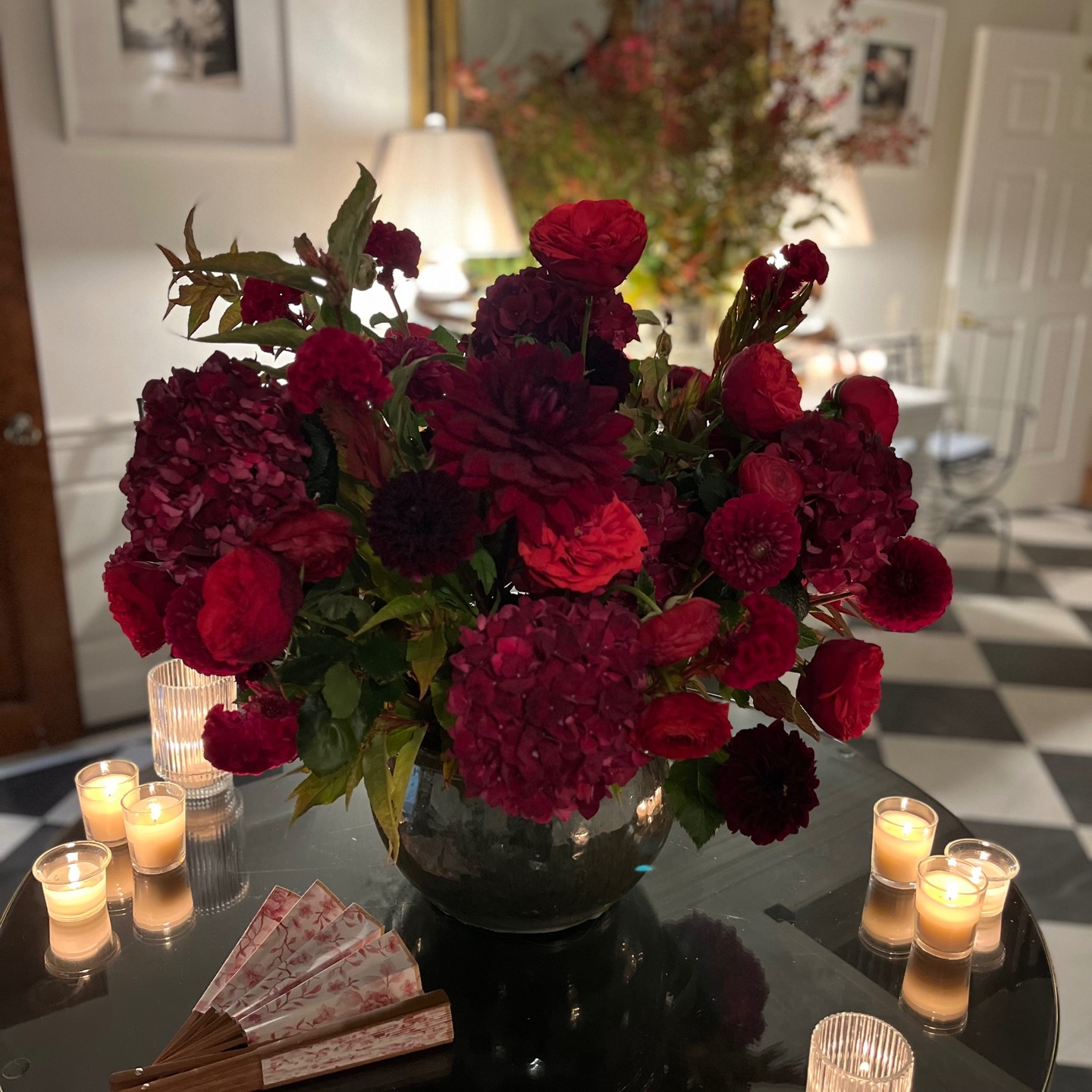 Congratulations to Claire & Jack! They got married and donated their stunning wedding flowers, designed by @studio.kote, to us to repurpose. We loved the richness of red!❤️ And, so did the seniors at the Stamford Senior Center @stamfordsenctr who through a workshop we led, created arrangements to take to others who could use the emotional lift. Thanks to @bethmarieevents for organizing.👏👏@clairebelle56