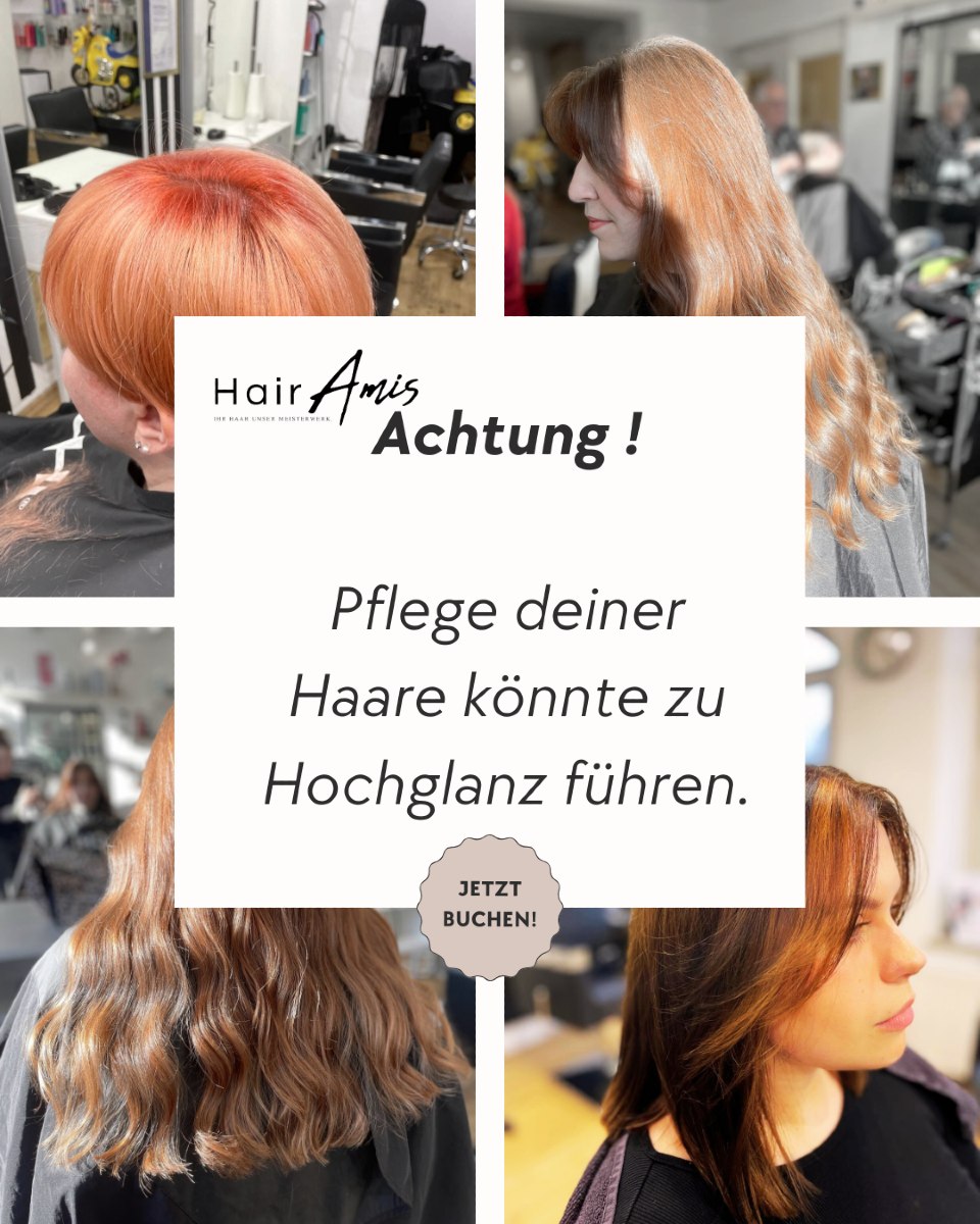 "Achtung: Diese Pflege könnte zu Hochglanz führen."
Nur anschauen reicht nicht – erleben ist Pflicht!
Jetzt Termin sichern & den Glanz feiern.
#ShinyThingsOnly #HairGoalsByAmis