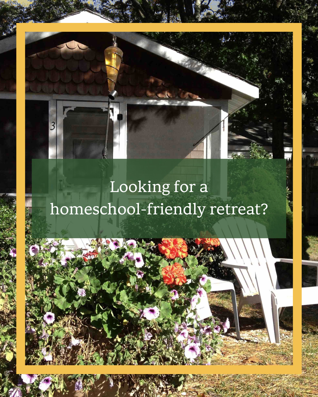 Homeschool families—looking for a peaceful place to connect, learn, and play?
We’re open through mid-October and still offering flexible group rates.
Family-run
Mid-Cape
Ideal for groups up to 70
DM us to coordinate a homeschool retreat!
#HomeschoolRetreat #NatureBasedLearning #CapeCodCabins