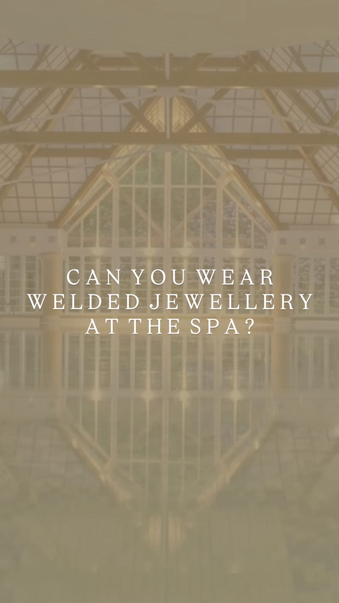 Spa Day + Welded Jewellery
Thinking of heading to the spa with your welded jewels on? Here’s what you need to know
Spa water (whether it’s a hot tub, sauna steam, or pool) often contains chlorine, salts and other chemicals. These can:
☁️ Cause your pieces to look dull
☁️ Leave behind residue
☁️ Reduce that fresh, shiny sparkle
But don’t panic though - your jewellery is made to last
How to care afterwards:
- Rinse your pieces in lukewarm, clean water as soon as you can.
- Gently pat dry with a soft cloth.
- For an extra sparkle, use a jewellery polishing cloth at home.
- Your permanent jewellery is designed for everyday life – but a little TLC after a spa trip keeps it looking its very best