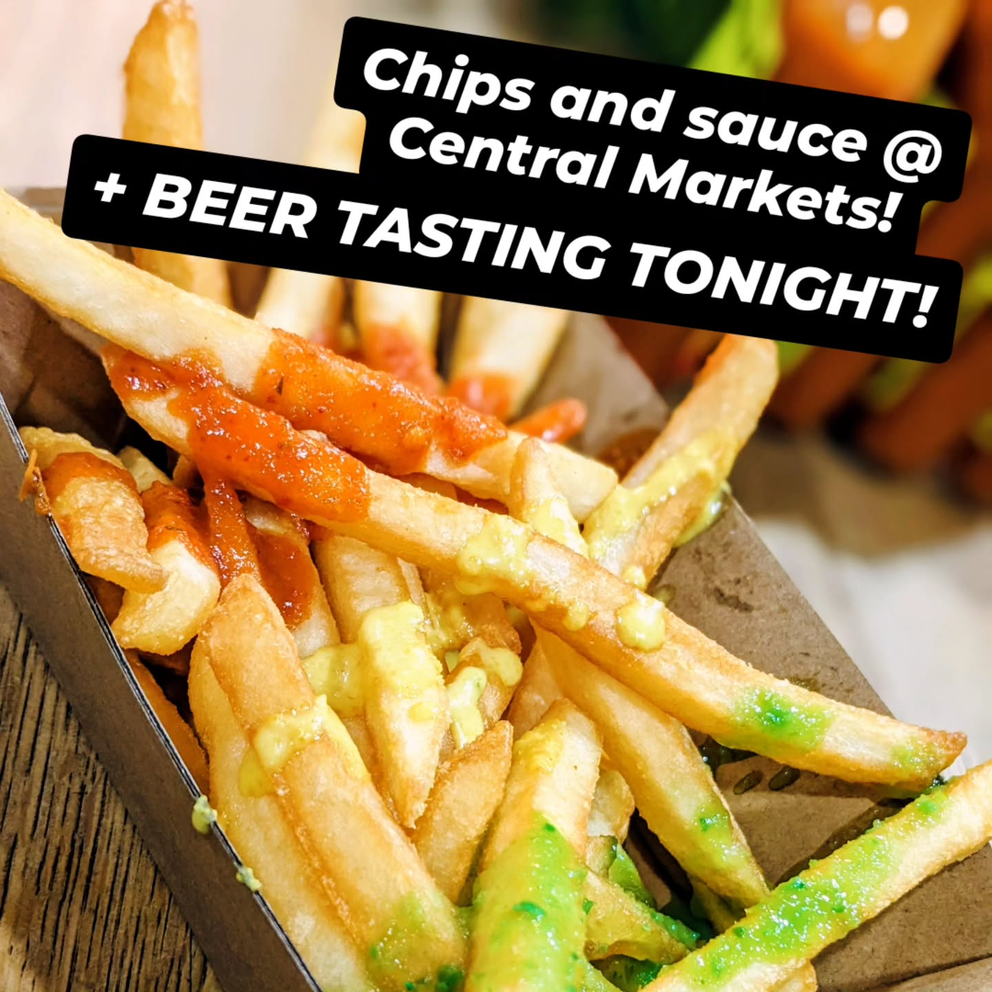 Our final Friday at the @adelcentralmarket ! The last two went absolutely OFF, with a free beer tasting showcase by @littlebangbrewing , hot chips and tasty treats! Then we do it all again tomorrow from midday! Come see us for the victory lap, it's all been absolutely mega.
.
.
.
#postcondiment #electrichead #sauce #beer #chips #teamwork #dreamwork