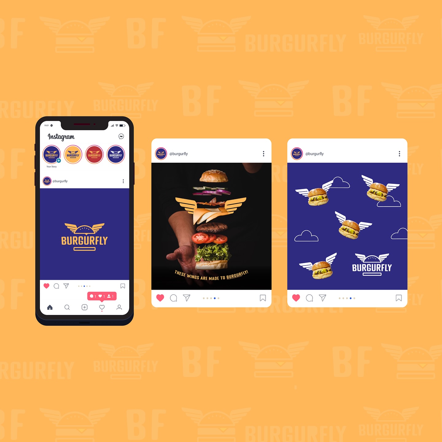 COMPANY NAME: Burgurfly
BUSINESS: Burger joint serving up the freshest & most mouth-watering burgers
BRAND CATEGORY: Food & Beverage
SERVICES: Logo Design, Brand Identity, Graphics & Digital Design
BOOK your project 👉 www.tentenstudio.au
📧: hello@tentenstudio.au
#branding #graphic #graphicdesign #designer #brandidentity #brand #logo #logodesigner #adobe #illustration #design #project #graphicdesigner #business #restaurant #food #socialmedia