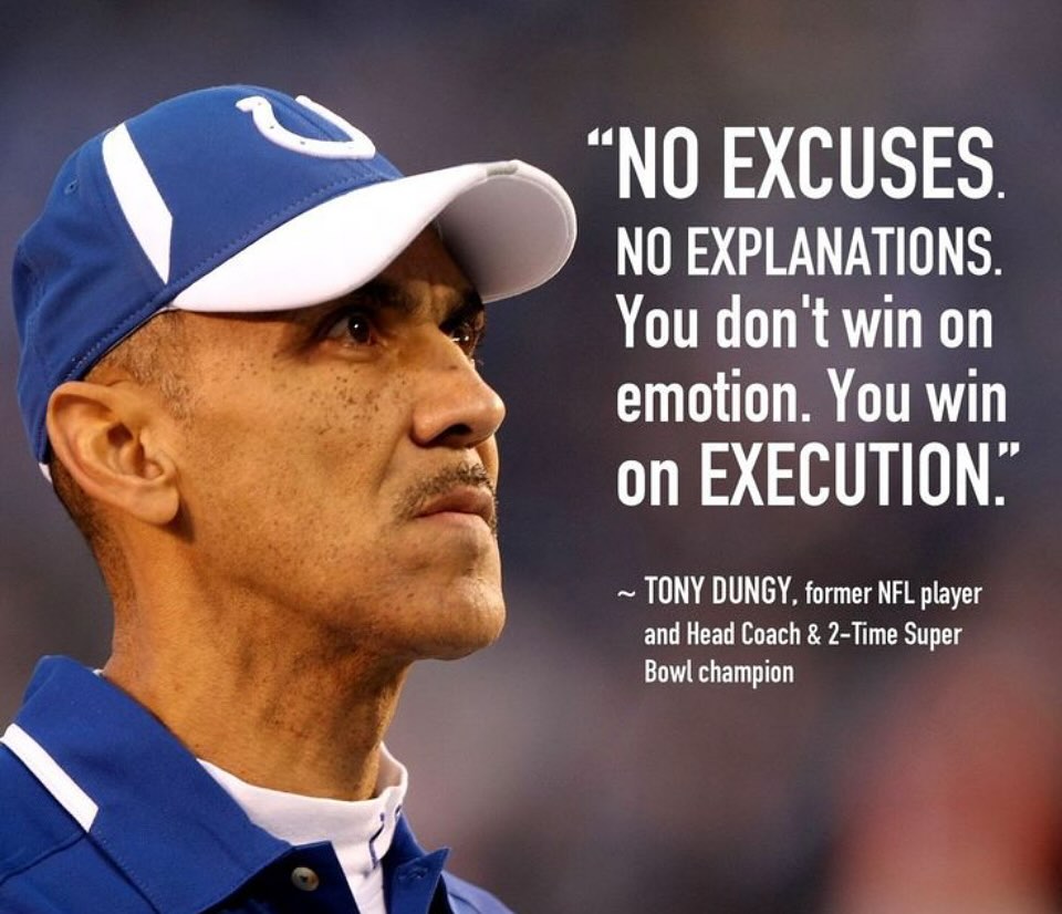 The man who brought the Lombardi to Indy and set the gold standard for excellence!
As we begin the NFL season this little quote stands powerfully on its own. Far too many men lean into emotions or feelings or whatever. The power of change is not in those things, it is in doing the small things day after day, the right way. When you determine in your soul ‘it’s time to change’ it is only in the actually working out or the execution of it that makes change reality. Stop wishing and start working!