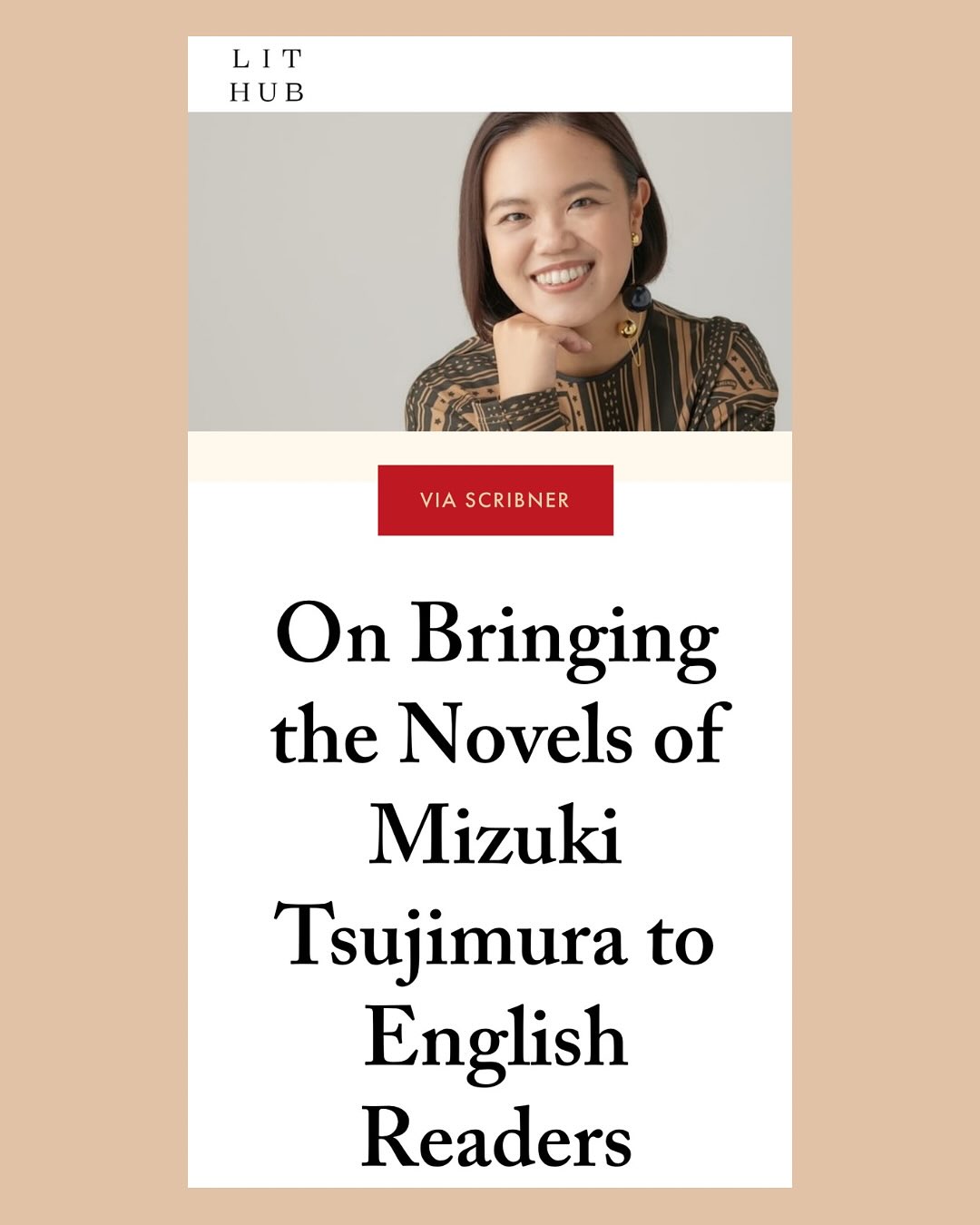 Back in 2016, I devoured an article on @literaryhub titled “10 Japanese Books by Women We’d Love to See in English,” a list of then-undiscovered novels compiled by translators Allison Markin Powell, @ginnytakemori and Lucy North.
I was thrilled to see Mizuki Tsujimura’s TSUNAGU on the list and remember thinking, whoever gets to translate this novel is so lucky...
Nine years later, the U.S. edition of TSUNAGU, titled 𝘓𝘰𝘴𝘵 𝘚𝘰𝘶𝘭𝘴 𝘔𝘦𝘦𝘵 𝘜𝘯𝘥𝘦𝘳 𝘢 𝘍𝘶𝘭𝘭 𝘔𝘰𝘰𝘯, has just been published, and I’ve written an essay for the wonderful @literaryhub myself (!) about the book and author. Too many dreams are coming true at once, and I have the translators who have worked tirelessly to make these works known to the English world, to thank. Thank you also to @scribnerbooks and @literaryhub for giving me a place to share my thoughts.
I grew up secretly reading Japanese novels in LA, before literature in translation was a (major) thing, but it wasn’t until recently that I’ve been able to talk about them. And now that I’m able to, I can’t seem to stop.
Thank you for reading these authors in translation!
The essay can be found in my bio link.
The U.S. and U.K. editions of Lost Souls are both gorgeous, and I feel like the luckiest human. Thank you 🙏🏻
- -
2016年に、アメリカの「Literary Hub」という有名な文学メディアで、「英訳されるべき日本の女性作家の本10選」というリストが掲載された。選書を行ったのは、私の尊敬する翻訳の先輩たち。アリソン・マーキン・パウェルさん、竹森ジニーさん、ルーシー・ノースさん。(その頃はまだお会いしたことがなかったけれど、一方的に勇気をもらっていた。)
そのリストの素晴らしいところは、掲載から9年経った今、10名中、9名の作品が英訳されている(または英訳が決まっている)こと。それは、数々の作品を海外に届けることに力を注いできた翻訳家たちの努力・行動力によるところが大きい。
そして、今の大ブームである。
そのリストには辻村深月さんの『ツナグ』も含まれていて、首がもげるほど頷いた記憶がある。まさかその9年後に、憧れの辻村先生の『ツナグ』を翻訳させていただき、そのアメリカ出版を記念して、憧れの @literaryhub でエッセイを書かせていただくことになるとは...。
先輩たちの努力によって、こんなに素敵な思いをさせていただいている私...。エッセイはプロフィールのリンクより、お読みいただけます。
『ツナグ』のイギリス版、アメリカ版と、ともに素敵な表紙となっております❤️