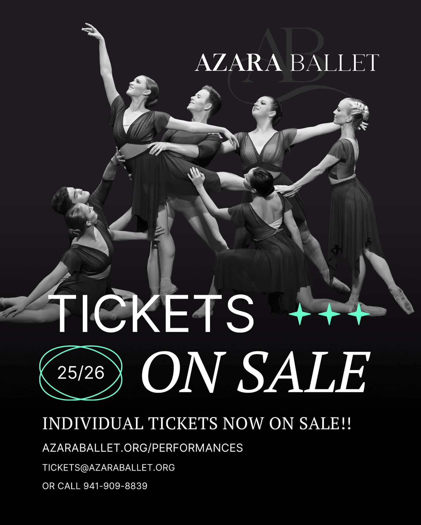 SEASON 3 TICKETS ARE NOW ON SALE NOW ✨🎊 This includes the *digital* tickets we always offer so friends, family and supporters all over the world can tune into our shows. For more info click the link in our bio or go to azaraballet.org/performances #ballet #sarasota #srq #dancers #azaraballet