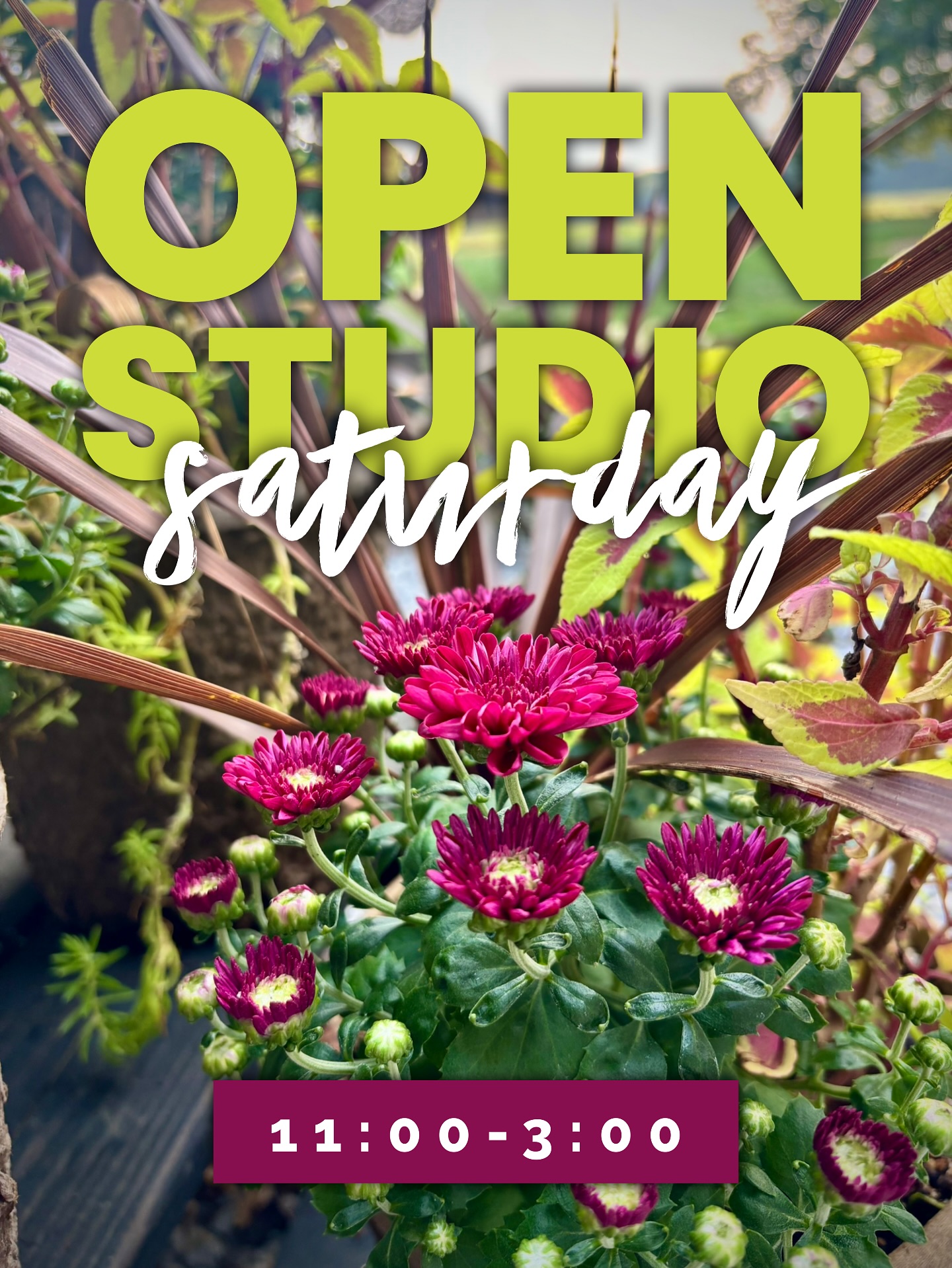 Open studio tomorrow 11-3.