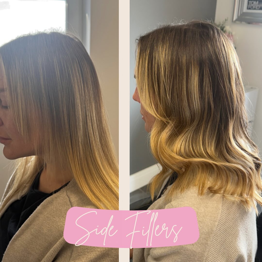 🤍Side Filler Extensions 🤍
What a transformation!
My gorgeous client usually wears a full head of extensions for both length and thickness. But right now, she’s training hard, washing her hair more often, and wanted something lighter and easier to manage.
After looking at her hair together, we realised it wasn’t the length she missed, it was just the finer sides that she didn’t love. This is so common (many women have naturally finer sides),we decided on a small amount of nanos just to fill in the sides.
The result? thickness, natural-looking volume, and hair that holds its style beautifully!
If you’d love fuller sides and hair that’s easier to style, DM me the words “Side Filler” and I’ll book you in for a consultation. 💌☕️
-Harriet xx