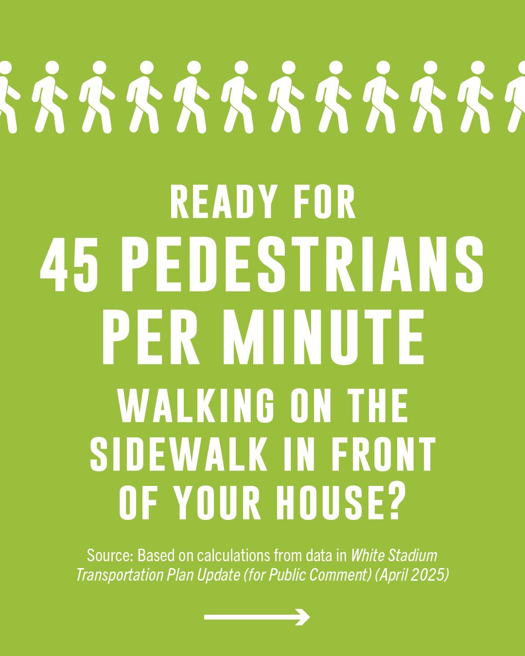 It's about to get crowded in Franklin Park! Did you know the proposed White Stadium project brings with it about 45 pedestrians per minute before and after soccer games? What does this mean for residents? Swipe to find out.
