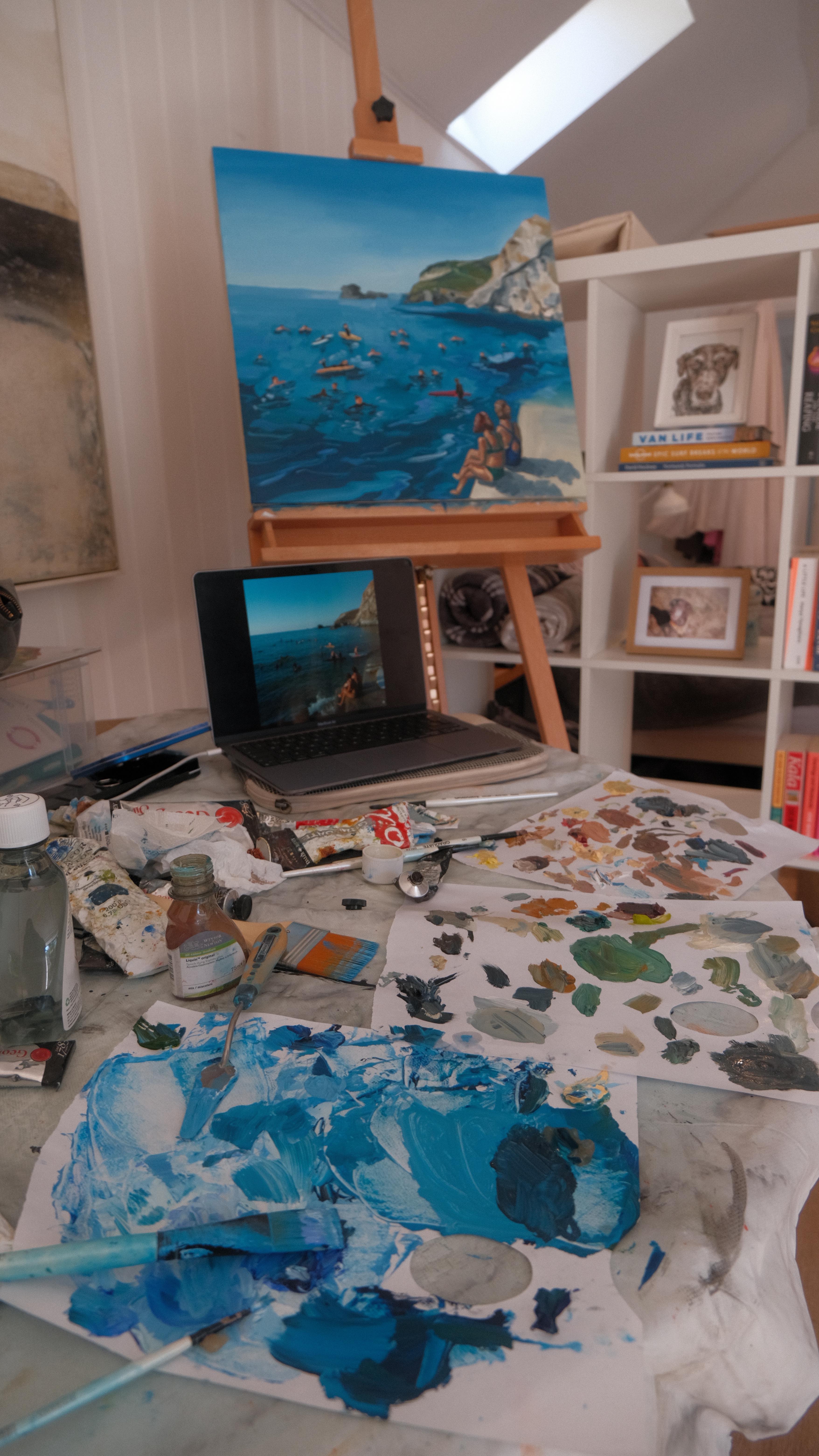 Challenging myself and including people in my latest painting, excited to see where it goes 🌊
#art #artwork #artist #paint #painter #painting #oilpainting #oilpainter #oilpaint #canvas #canvaspainting #seascape #seascapepainting #summerpainting #cornwall #cornishart #cornishartist #cornwallart #foryou #fyp