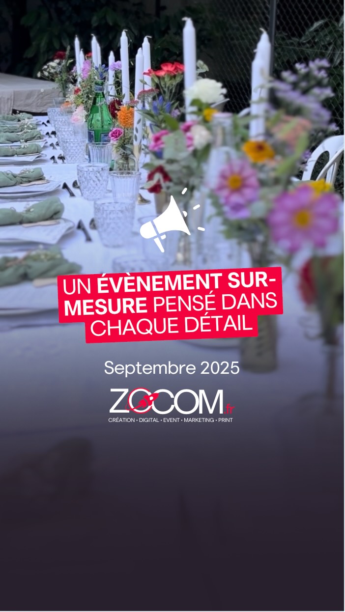 L’agence de communication 360° @zocom.fr a conçu une journée clé en main pour ce baptême 💫, en orchestrant chaque détail pour transformer ce moment unique en une véritable expérience.
🎨 Conception graphique et impression : menus, marque-pages et marque-places personnalisés
🎁 Tote bags personnalisés pour parrain et marraine
📸 Photobooth pour immortaliser le moment
🌸 Mobilier, arts de la table et décoration florale @alafeeviolette
🍴 Traiteur
👉 Vous souhaitez nous confier l’organisation de votre événement ? Contactez-nous dès aujourd’hui.
#zocom #événementiel #organisation #bapteme #décor #traiteur #totebagcustom #photobooth #experience #organisationévénement @alslocation @als_location @promocashfrance