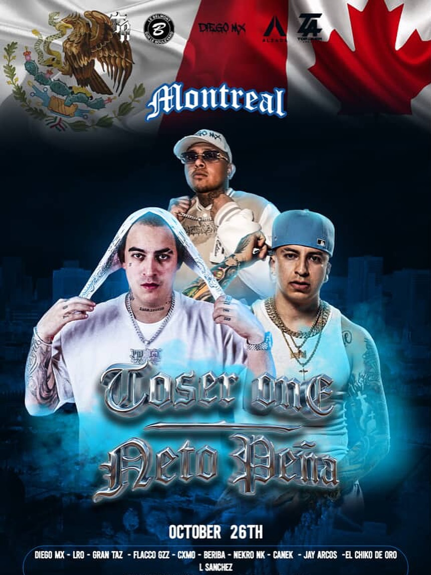 Montreal preparate!!!
@el_toser_one en vivo!
Nuestro @djmendezottawa y @dhabloguerrero estaran en tarima
26 de Octubre
Sintoniza @radioquerico para ganar boletos
#raplatino #barriolatino #mexico #canadá #montréal