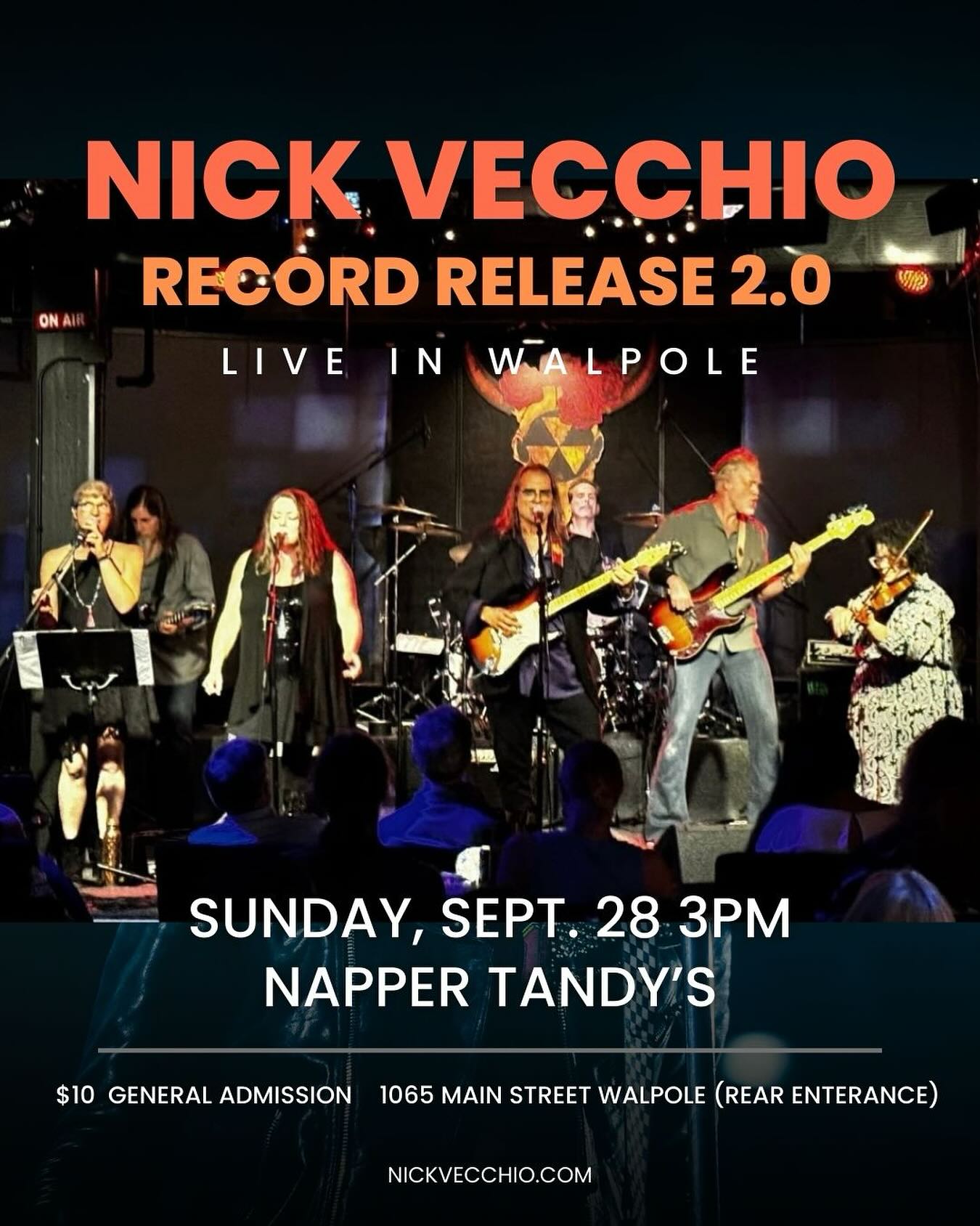 Many of you know @nick.vecchio.35 but for those who don’t, should. Stream his music on your favorite platform and, better yet, join us for his LIVE performance September 28th 3PM in Walpole. Grab your tickets online now at NickVecchio.com