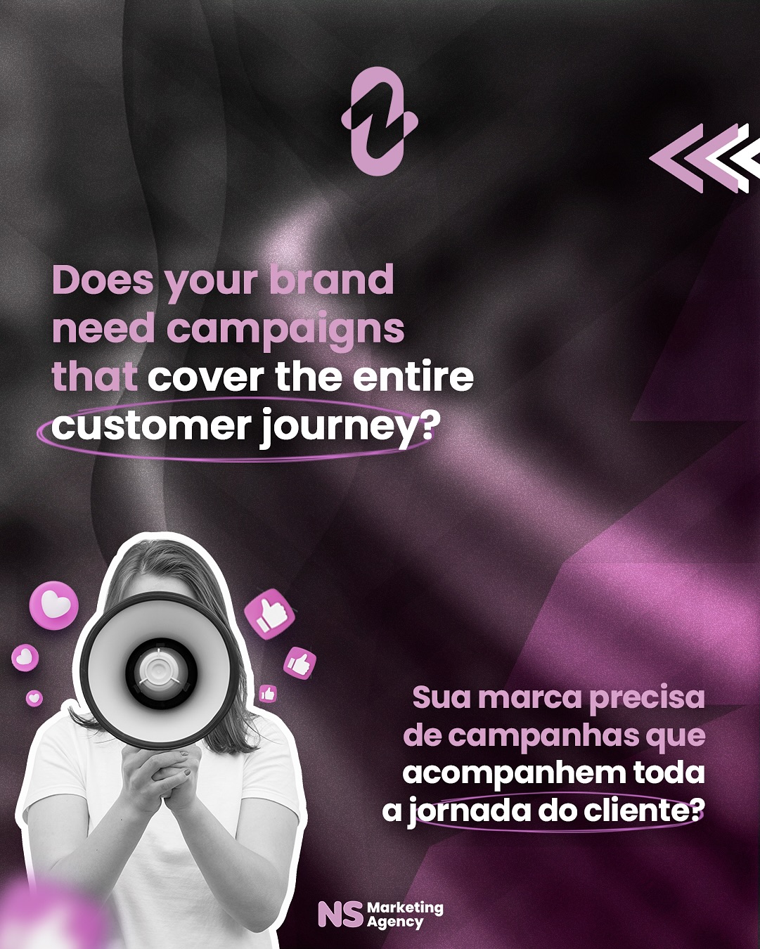 ✨ Sua marca não pode se dar ao luxo de falar com o cliente só na hora da venda. Para conquistar de verdade, é preciso estar presente em toda a jornada: da descoberta até a decisão final.
💡Aqui na NS, mostramos como campanhas bem estruturadas em cada etapa do funil aumentam alcance, fortalecem autoridade e geram conversões reais.
🚀 Quer saber como transformar a forma como sua marca se conecta com o público?
👉 Arraste para o lado e descubra o caminho completo.
Só falta você. 💜
.
✨ Your brand can’t afford to show up only at the moment of purchase. To truly win customers, you need to be present throughout the entire journey: from discovery to the final decision.
💡 Here at NS, we show how well-structured campaigns at every stage of the funnel boost reach, build authority, and drive real conversions.
🚀 Want to transform the way your brand connects with people?
👉 Swipe to discover the full journey.
You are missing. 💜