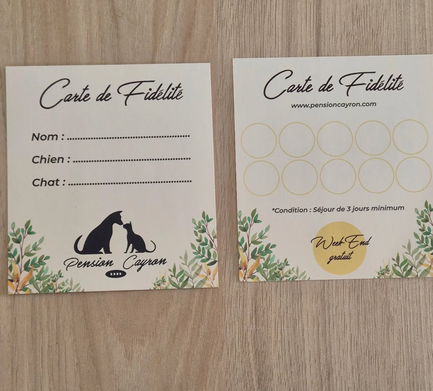 🐾Nouvelle carte de fidélité Pension pour chiens &chats Cayron 🐾
Parce que vos compagnons méritent le meilleur, nous vous remercions de votre confiance avec notre nouvelle carte de fidélité !
💢 chaque séjour de minimum 3 jours compte
💢 apres 10 séjours profitez de 2 jours offerts.
💢 valable toute l'année pour les chiens et les chats
🎁 un petit plus pour récompenser nos clients fidèles.....et leurs amis à quatre pattes !
Merci à @cc.pictures pour avoir réalisé ces nouvelles cartes 🙏
🎈 Pensioncayron.com
☎️ 04.94.45.42.92