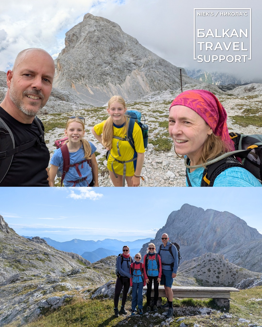 🇸🇮 Groetjes uit Slovenië van Jodie, Mark, Noora & Maartje!
Uit de intake bleek direct; dit wordt een héle leuke reis om samen te mogen stellen! Want naast een leuke combi van verblijf in een appartement en kamperen plus de wens om een aantal lokale activiteiten te ondernemen, kreeg ik het volgende verzoek: "Wij zouden ook graag een bergtocht willen doen, met onze dochters van 12 en 14, en overnachten in een berghut."
Een unieke aanvraag, en juist daarom extra leuk en uitdagend om goed voor dit sportieve gezin in te vullen.
Ik heb de tocht zéér zorgvuldig in overleg met mijn lokale experts samengesteld en voorbereid en de meest toegankelijke en passende optie georganiseerd. Maar eerlijk is eerlijk; het blijft een beetje spannend hoe het een gezin met tieners zal vergaan. Er zijn uiteindelijke best veel factoren die meespelen als je gaat hiken in de Sloveense bergen met bijbehorende hoogtes. Ik denk ook dat er bij hun een gezonde spanning aanwezig was, en dat hoort ook bij zo'n avontuur. En toen was het zo ver; bepakt en bezakt op een tocht richting een mooie Sloveense berghut in het nationale park Triglav. Ze hebben de tocht als best wel pittig ervaren (en dat was ie ook), maar ze hebben het gewoon geflikt met zijn vieren. Echt heel vet! Tussen de koeien en steenbokken, over paden met losse stenen, steile stukken, en net voor de regen, kwamen ze aan in de hut waar hun verblijf was geregeld. Ik denk dat het een tocht was die ze niet snel zullen vergeten, zowel door de stevige uitdaging alsook de prachtige prestatie in de pure Sloveense natuur. 🗻
Later tijdens hun vakantie bezochten ze nog Ljubljana, waar ze rondgeleid werden door lokale expert Selma en stonden zowel canyoning als raften op de agenda, wat de hoogtepunten werden van de reis 🚣🏻
Al met al een hele actieve en diverse reis, waar ze gelukkig met volle teugen van genoten hebben. 😍
Heel erg bedankt voor jullie vertrouwen en enthousiasme!