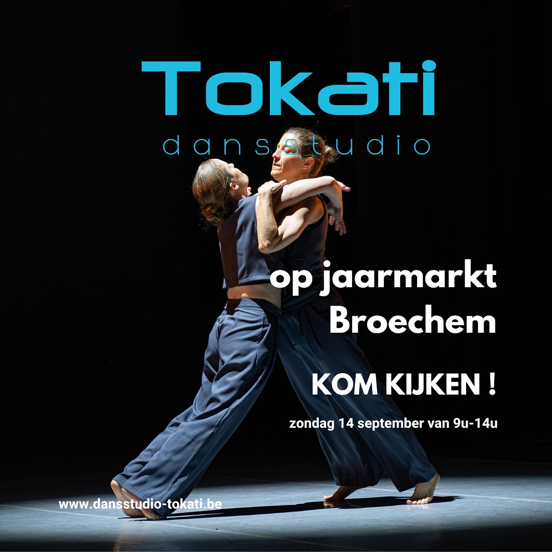 Ontmoet ons op de jaarmarkt Broechem 🙌🏻
Zaterdag 14 september – kom langs voor info, sfeer en kennismaking!
💃 Feestjaar 2025-2026
We vieren 30 jaar Tokati met speciale activiteiten en een jubileumvoorstelling. Mis het niet!
🗓️ Start danslessen
We zijn van start gegaan met onze danslessen!
Nog niet ingeschreven? Kom in september alvast gratis een proefles volgen.
🌐 Meer info & inschrijven:
👉 www.dansstudio-tokati.be
#Tokati30jaar #hedendaagsedans #Broechem #danspleziervooriedereen