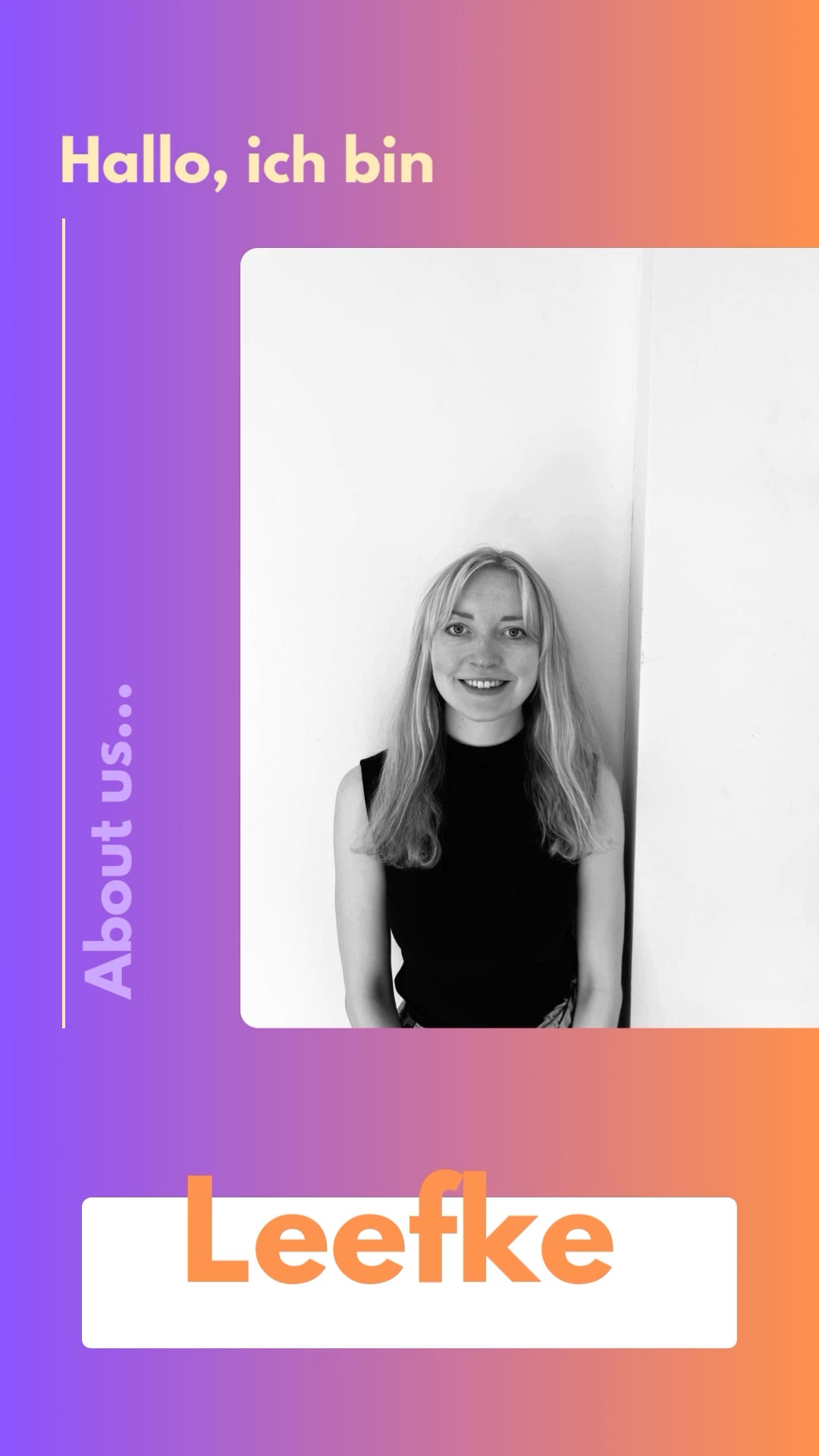 🤗Hallo, ich bin Leefke, 26 Jahre alt und komme ursprünglich aus der Nähe von Kiel. Vor 5 Jahren bin ich zum Studium nach Flensburg gezogen und nun stehe ich am Ende meines Masterstudiums im Studiengang Kultur-Sprache-Medien an der EUF.
👩💻Im September 2025 habe ich meinen Berufseinstieg bei WEstartupSH gemacht.
🌞Ich reise gern, verbringe Zeit am und im Wasser und probiere verschiedene lateinamerikanische Tänze aus.
🚀Bei WEstartupSH kümmere ich mich um die Organisation von Veranstaltungen, die Gründerinnen beim Umsetzen ihrer Geschäftsideen unterstützen sollen. Besonders viel Freude macht es mir bisher, mit verschiedenen Akteurinnen des Netzwerkes in Kontakt zu treten. Dabei finde ich es spannend zu sehen, wie systematisch und flächendeckend die Unterstützung für Gründerinnen in Schleswig-Holstein durch miteinander vernetzte Projekte, darunter WEstartupSH, abläuft.
💛Ich freue mich sehr auf die kommende Zeit.
#westartupsh #female #entrepreneurship #team #vorstellung