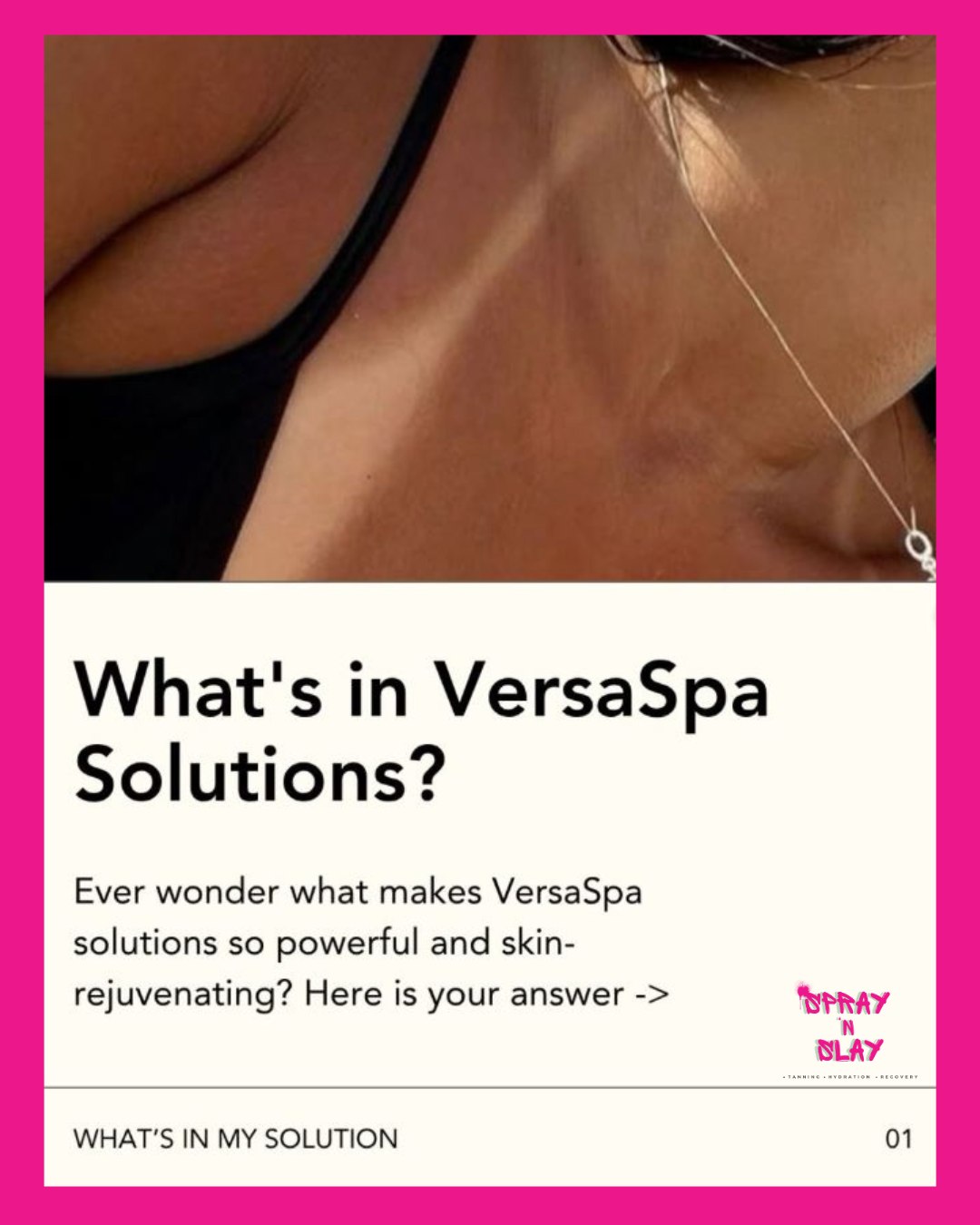 Ever wonder what’s in our VersaSpa solution? 🌿
Let’s pull back the curtain—every formula features eco-certified DHA for a gorgeous, natural tan, plus skin-loving ingredients like brown algae, green algae, and aloe vera to rejuvenate, detoxify, and hydrate. You’ll also find antioxidants like green tea, vitamin C, and cranberry for that extra radiant boost!
No harsh stuff here: paraben free, cruelty free, vegan, and non-comedogenic for guilt-free glow. Get ready for results you can see and feel!
Ready for your best-ever tan? Book your glow up today: https://f.mtr.cool/sanmjgwnss✨
#SprayNSlay #VersaSpaPro #TanIngredients #CleanBeauty #NaturalTan #EcoCertified #AloeVera #GreenAlgae #BrownAlgae #HealthySkin #GlowUp #BookNow