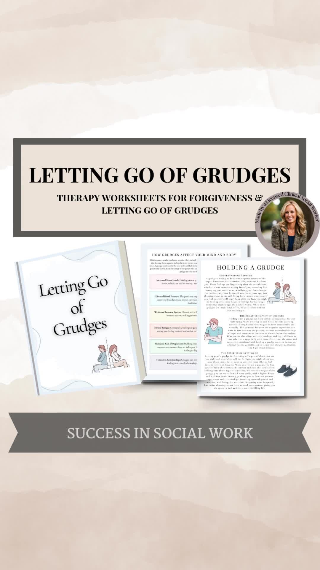 Still holding onto that grudge?
Even small betrayals can leave big emotional scars—and if the thought of that moment still stings, you might be carrying more than you realize.
ㅤ
😡 That passive-aggressive comment.
😔 The lie that broke your trust.
🥀 The bullying that lingered.
ㅤ
When we don’t process these moments, they stay stuck in our minds and bodies—draining our energy and peace.
ㅤ
✨ Created by a Licensed Clinical Social Worker, the Forgiveness & Letting Go of Grudges Worksheet is a powerful, therapist-designed tool to help:
✔ Process unresolved resentment
✔ Reflect through guided prompts
✔ Release anger and bitterness
✔ Move toward self-compassion and healing
ㅤ
Whether you’re a therapist, school counselor, or someone on a personal healing journey, this worksheet is a gentle guide to emotional freedom.
ㅤ
📥 Instant digital download — start letting go today.
ㅤ
#LetGoOfGrudges #ForgivenessIsFreedom #TherapyWorksheets #MentalHealthResources #SchoolCounselorTools #EmotionalHealing #TherapistTools #SelfCompassion #HealingJourney #LicensedClinicalSocialWorker