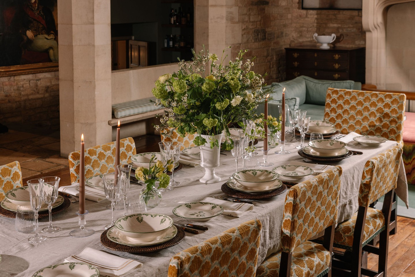 The table is laid, ready for dinner for our guests, with a bespoke menu crafted by our wonderful chef, James.