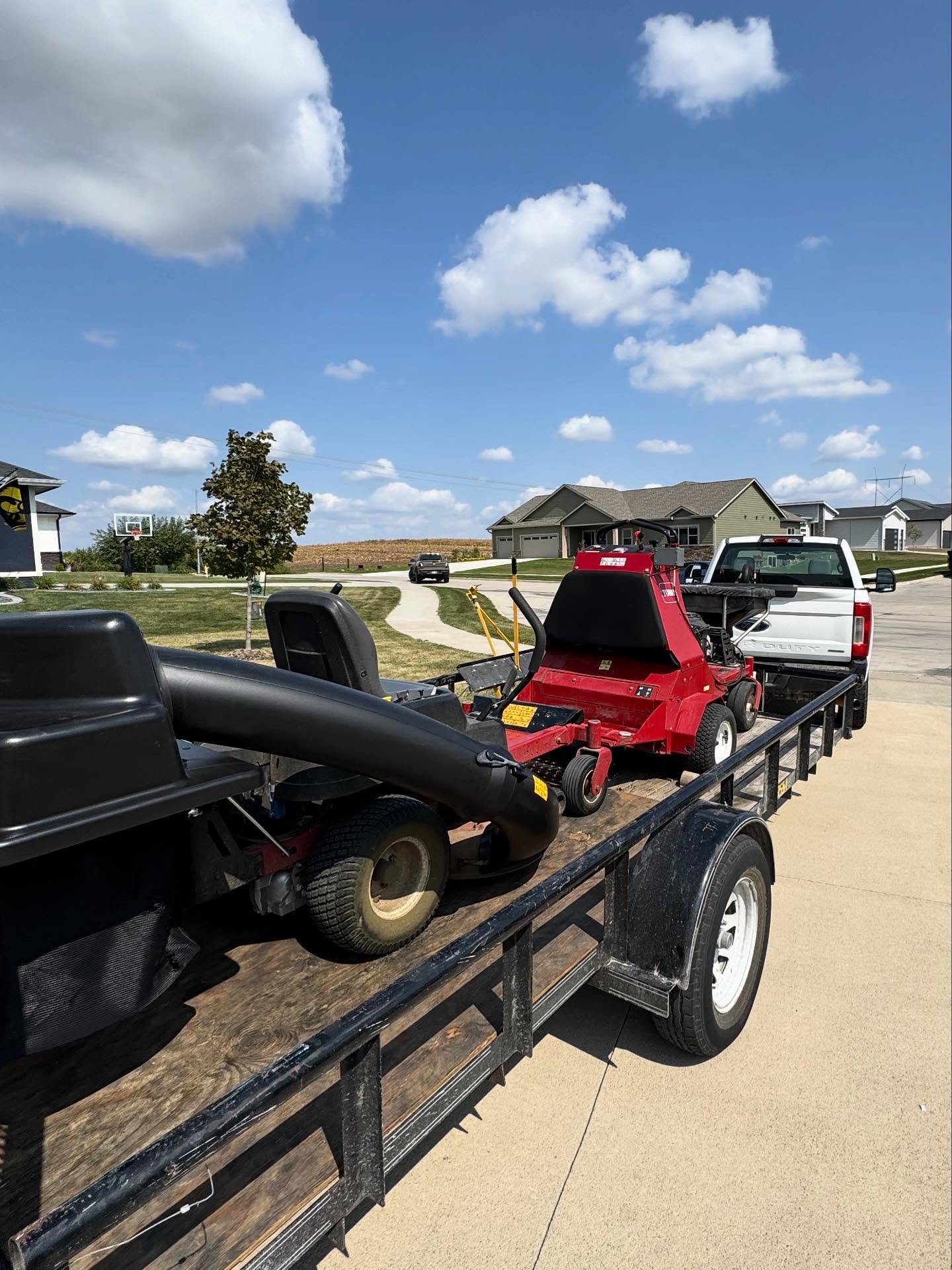 Truck’s loaded up and ready to bring some life back to your lawn! Aeration & dethatching and overseeding season is here! 🌱💪 #FreshStartForYourYard” Text or call Parker @ (515) 556-6338