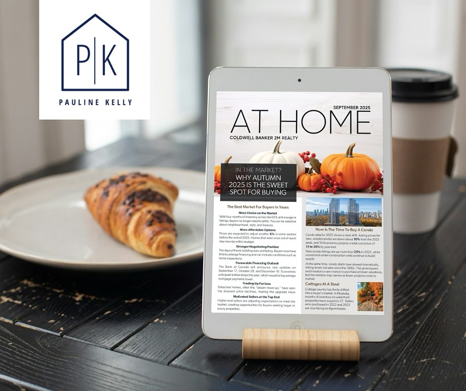 Grab a coffee and check out September’s At Home Newsletter!
🍂 Why Autumn is the Sweet Spot for Buyers! 🍁
This month, we’re diving into the cozy charm of the Autumn months and exploring why this season is the perfect time for buyers! With the crisp air and colorful leaves, it’s not just about pumpkin spice lattes—it’s about finding your dream condo or cottage!
And don’t forget, we have a delightful pie giveaway coming up! Join us for some sweet treats and a chance to chat about your real estate dreams. We can’t wait to see you there!
#RealEstate #CondoMarket #Cottage #September