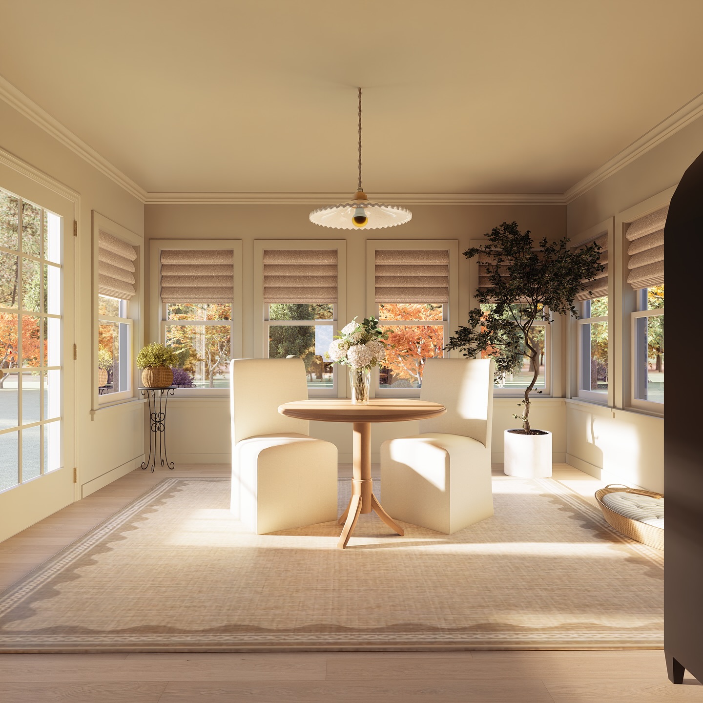 Sun-soaked, minimal, and pet-friendly 🐾 A sunroom designed for slow mornings, cozy corners, and a life well-lived
#taylorgahertyinteriors #interiordesign #sunroomgoals #interiorinspo #3drendering
