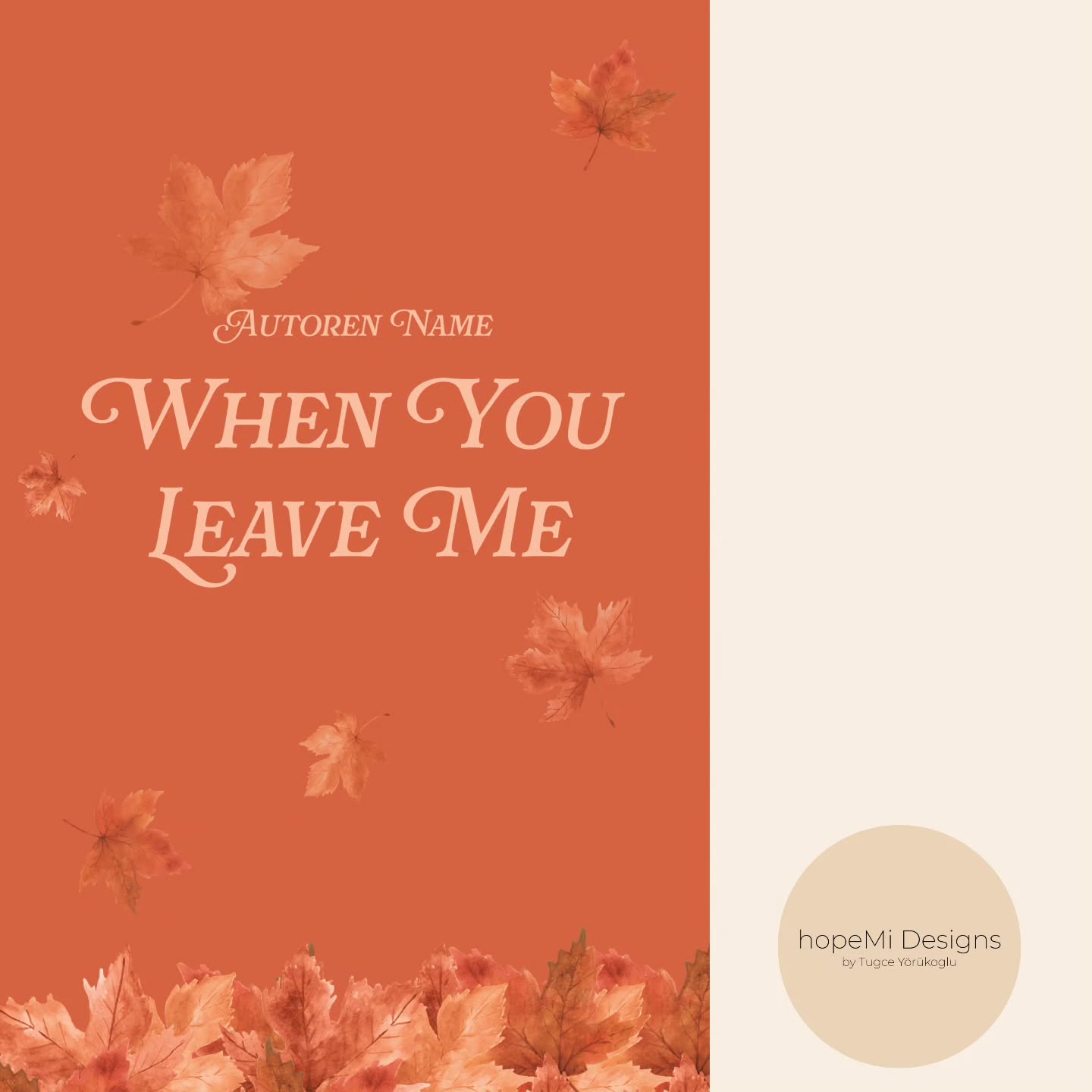 🍂 Autumn Premade Cover 🍂
Der Herbst ist da. Vielleicht hattest du auch schon deinen ersten Pumpkin Latte, bist voller Herbststimmung, lässt dich davon inspirieren und arbeitest gerade an einem Buch mit herbstlichem Setting. Dann könnte dieses Premade Cover genau das Richtige für dich sein.
✔️ Bis zu 2 Anpassungsrunden inklusive
✔️ Titelanpassung selbstverständlich kostenlos
Mach dein Buch bereit für gemütliche Herbsttage mit einem Cover, das sofort die warme Stimmung dieser Jahreszeit einfängt .
#premadecover #herbstcover #herbst #autumn #romance #Romancecover
#selfpublisher #selfpublishing #hopemidesigns #Coverdesign #buchcovergestaltung #autumnvibes🍁
#love #smallbusiness #business #startup #graphicdesign #grafikdesign #onlineshop