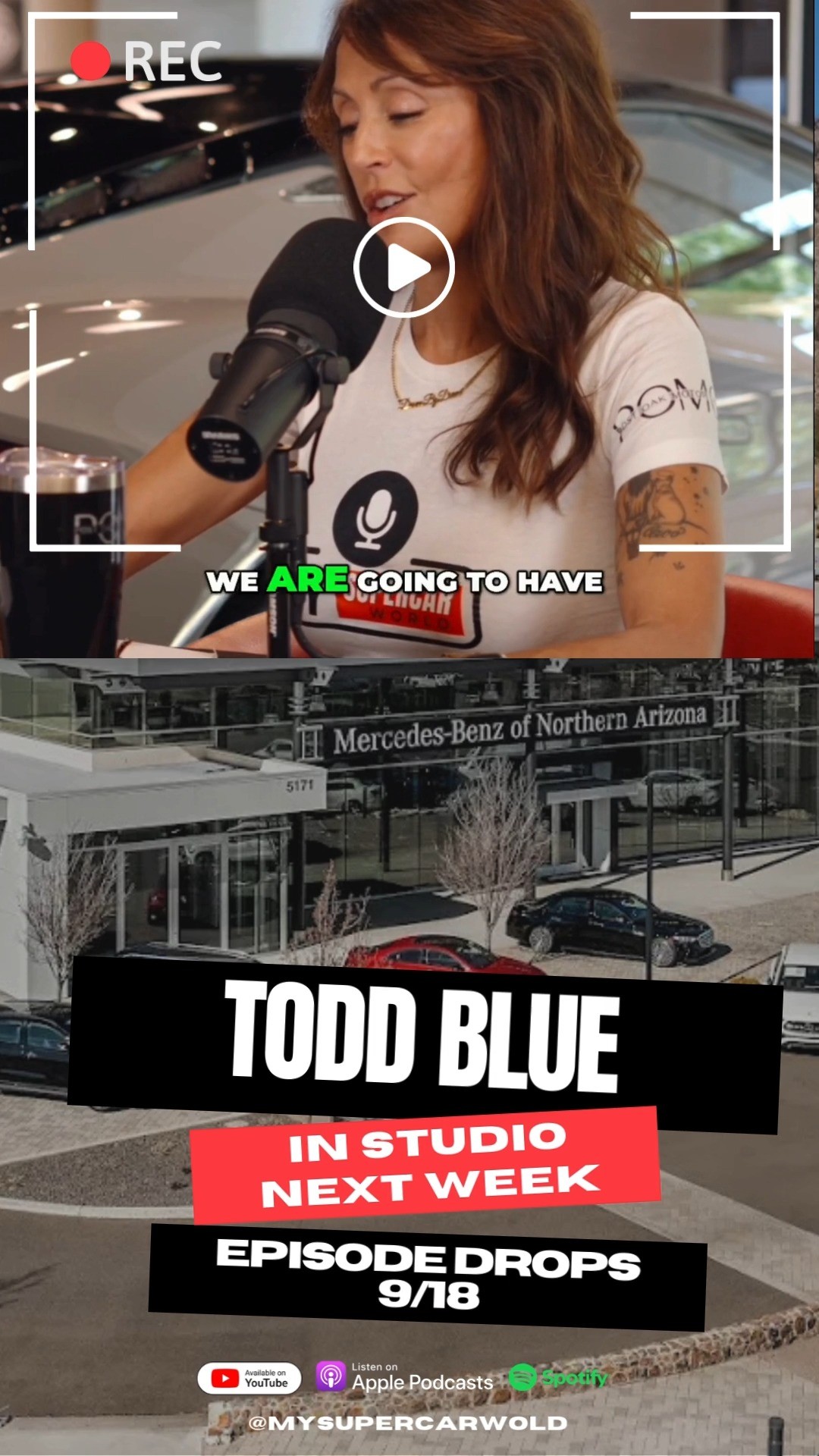 🚘✨ Big guest alert! Episode 13 drops soon with none other than Todd Blue, founder of Lapis Automotive and a true visionary in the luxury automotive world.
We’ll talk cars, culture, and what’s next for the supercar scene.
Stay tuned — this one’s not to be missed. 🎙️
Visit link in bio to watch or listen.
#Mysupercarworld #ToddBlue #LapisAutomotive #supercarlifetyle #dealershiplife #podcastdrop #newpodcast #podcastofinstagram #mercedesbenzarizona