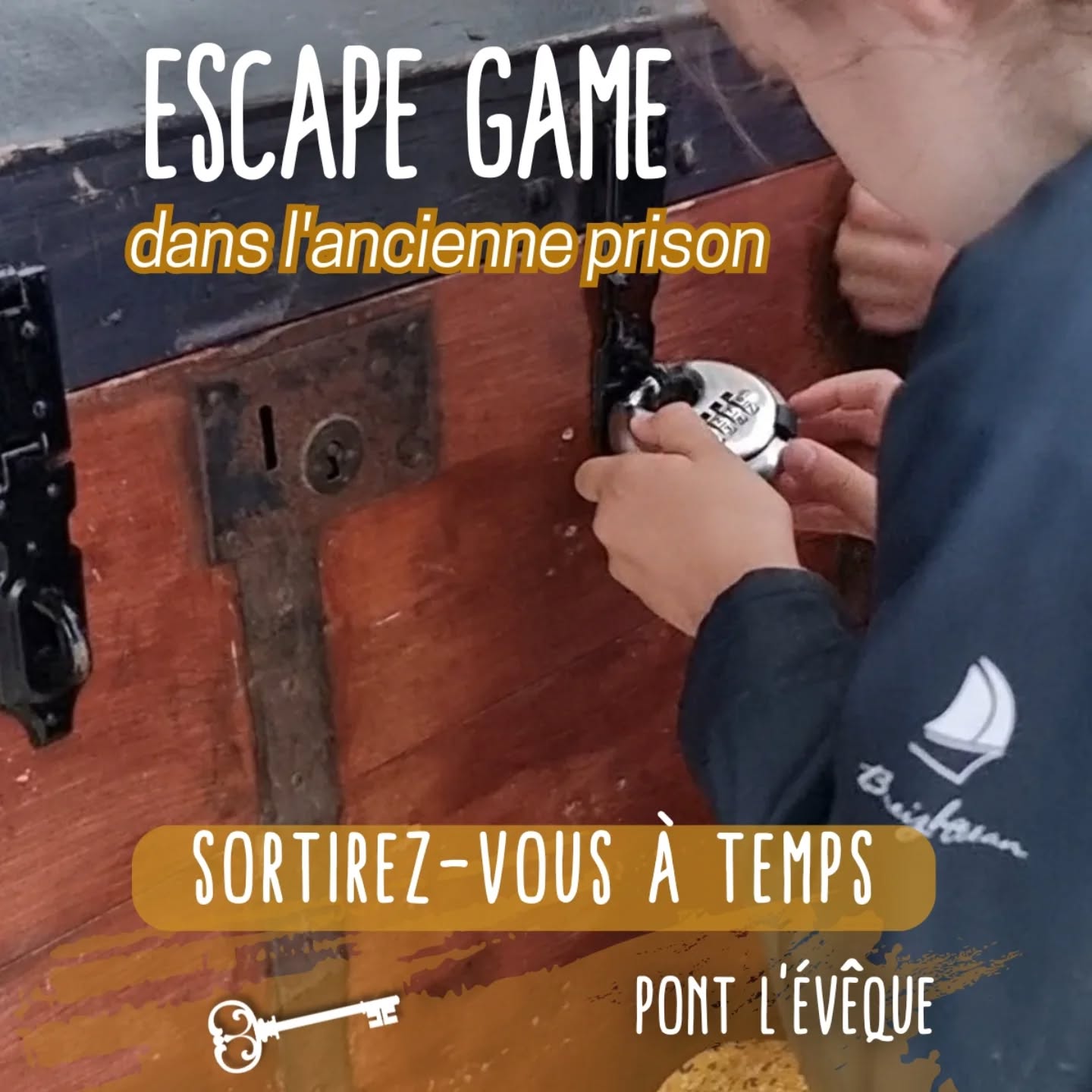ESCAPE GAME & PATRIMOINE !
✨ Rdv ce dimanche pour une aventure pas comme les autres à @pontleveque14 !
🔒Enfermés dans une véritable cellule de l’ancienne prison, vous aurez 45 minutes pour résoudre un scénario mêlant mystères et dangers … 🗝️
👨👩👧👦 À partir de 8 ans – 10 places par séance
📌 Rendez-vous à l’arrière de l’ancienne prison
💸 10€/pers – privatisation possible
📅 Dimanche 14 septembre / Séances à 11h, 14h, 15h30, 17h et 18h30
📩 resa.groupe.goplay@gmail.com
📞 06 27 59 39 57
👉 Partagez l’info et défiez vos amis ou votre famille : sortirez-vous à temps ?
#animgoplay #escapegame #calvados #activitejeunesse #instakid #activiteenfant #familytime #entreamis #jeu #jeuximmersifs #game #enigme #igersnormandie #igerscalvados #sortieenfamille